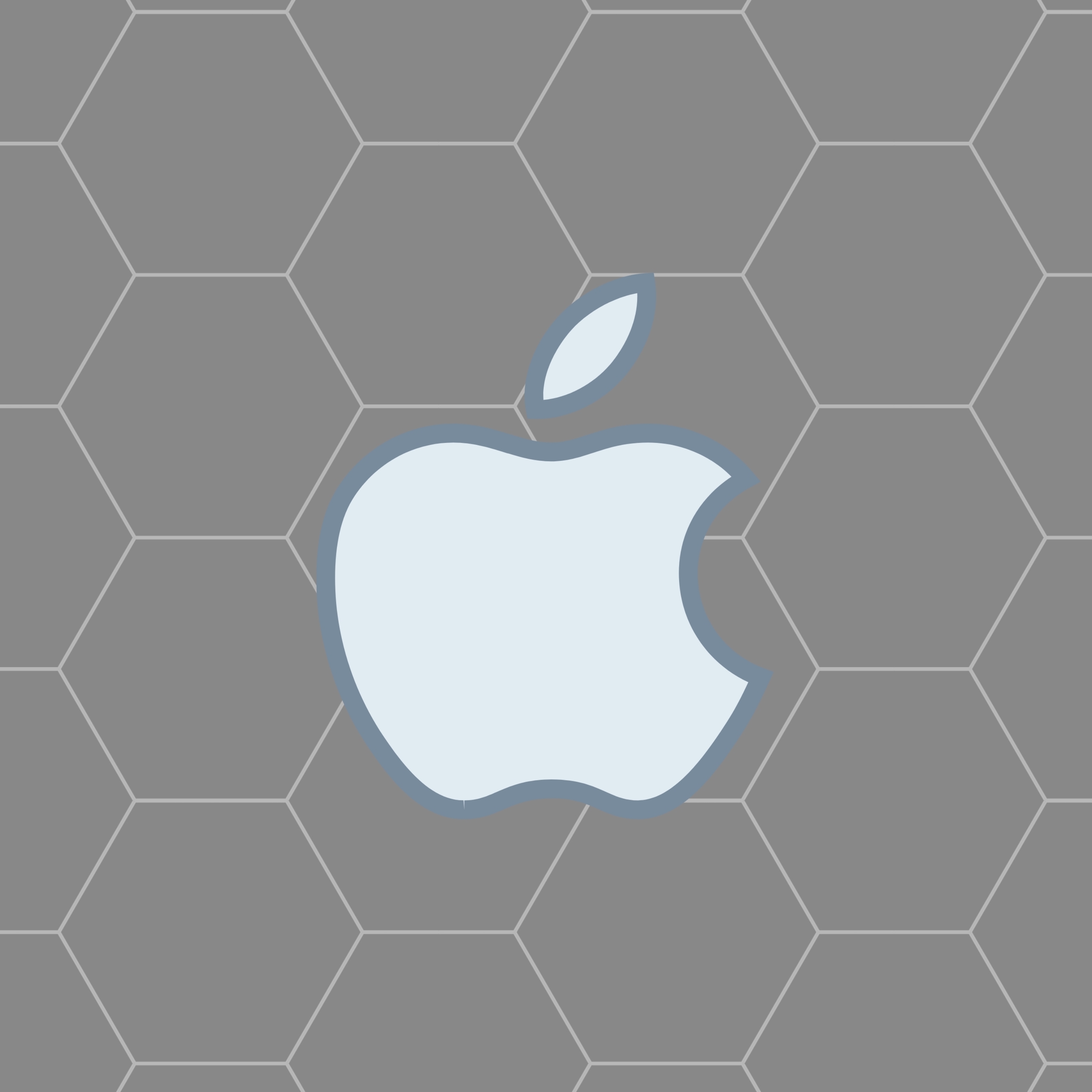 Download HD iPad Wallpapers 4k Apple Logo Hexagon Pattern iPad Wallpaper 3208x3208 pixels 