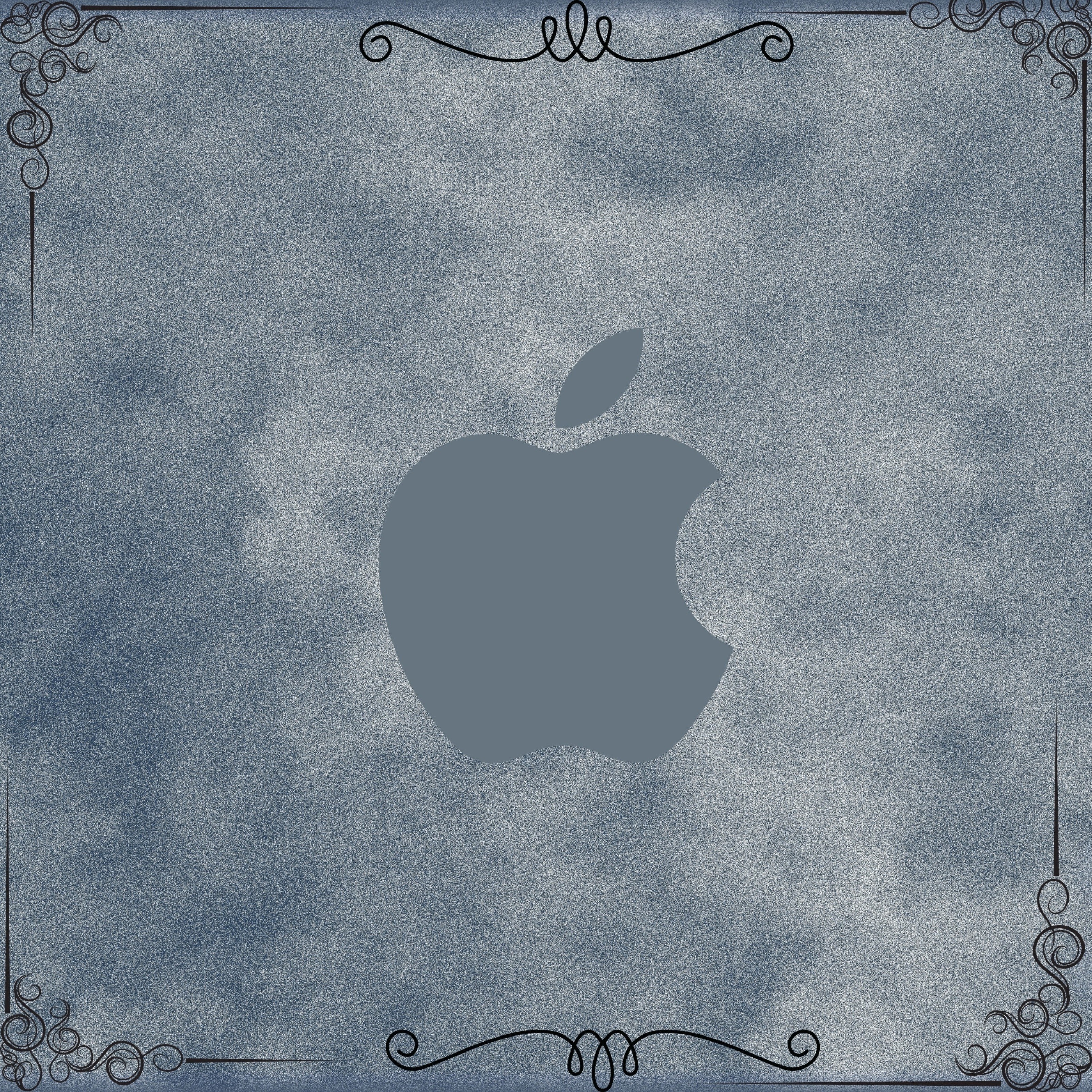 Apple Logo Grey Pattern iPad Wallpaper