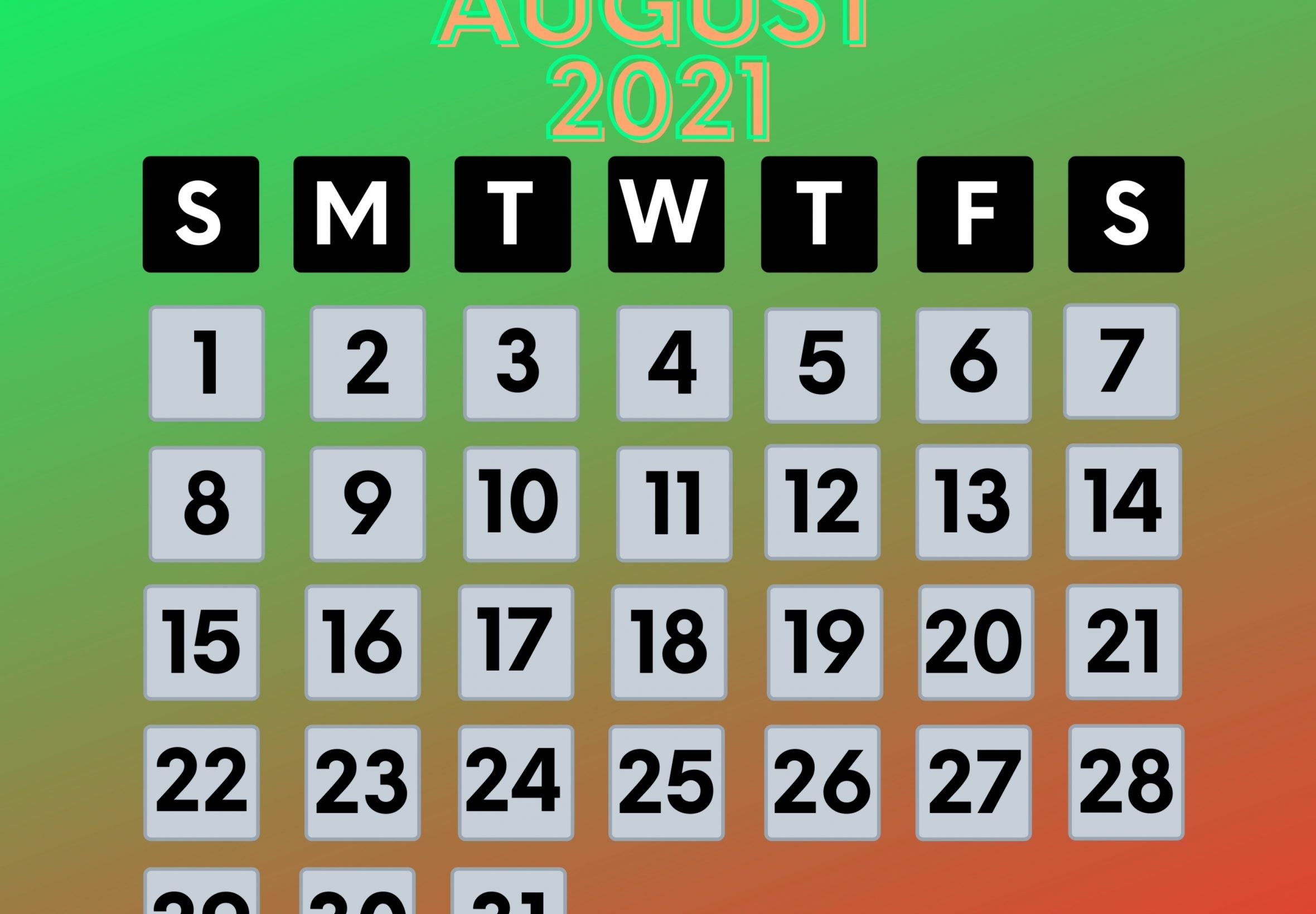 2360x1640 iPad Air wallpaper 4k August 2021 Calendar iPad Wallpaper 2360x1640 pixels resolution