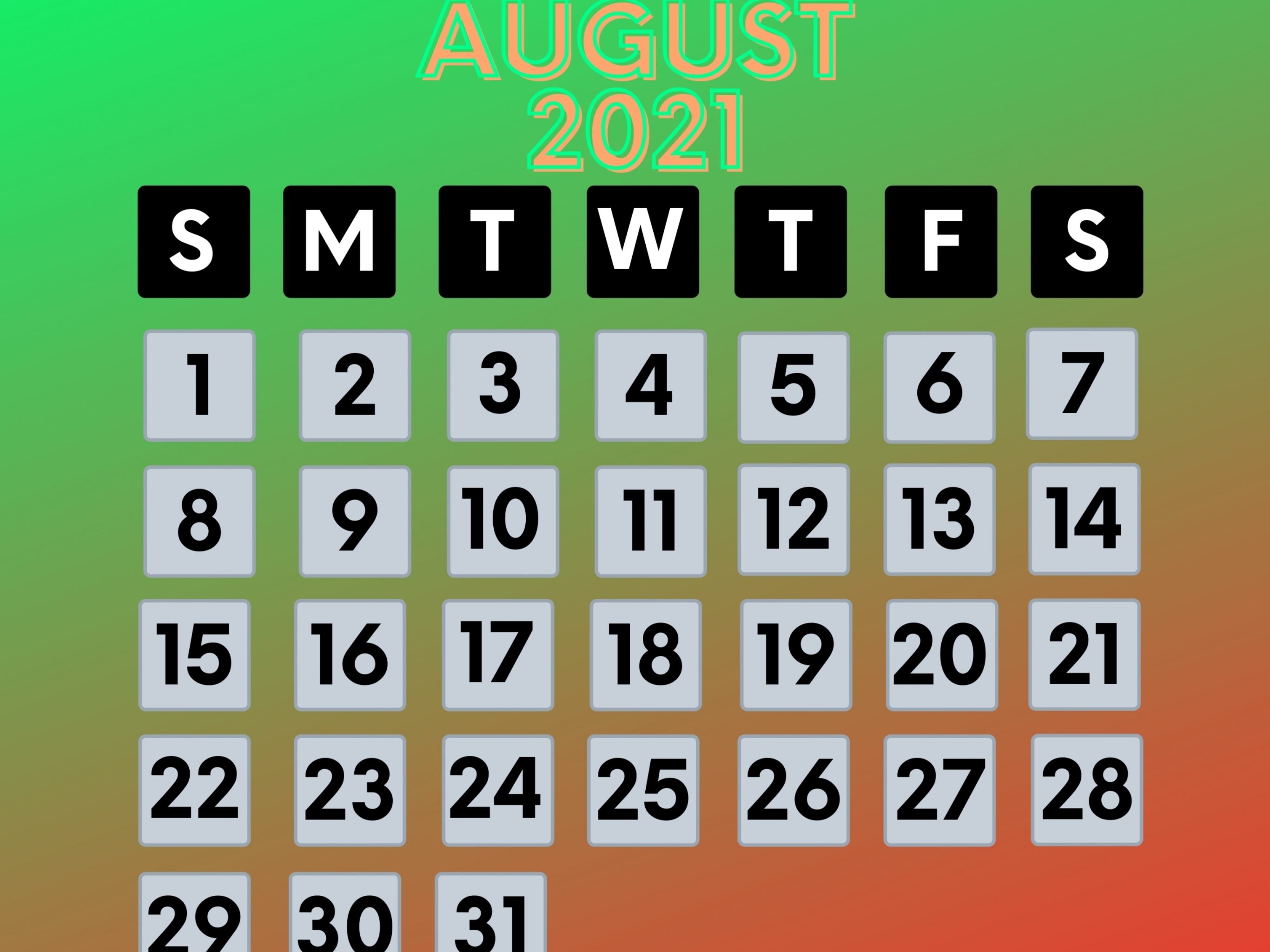 2732x2048 iPad air iPad Pro wallpapers August 2021 Calendar iPad Wallpaper 2732x2048 pixels resolution
