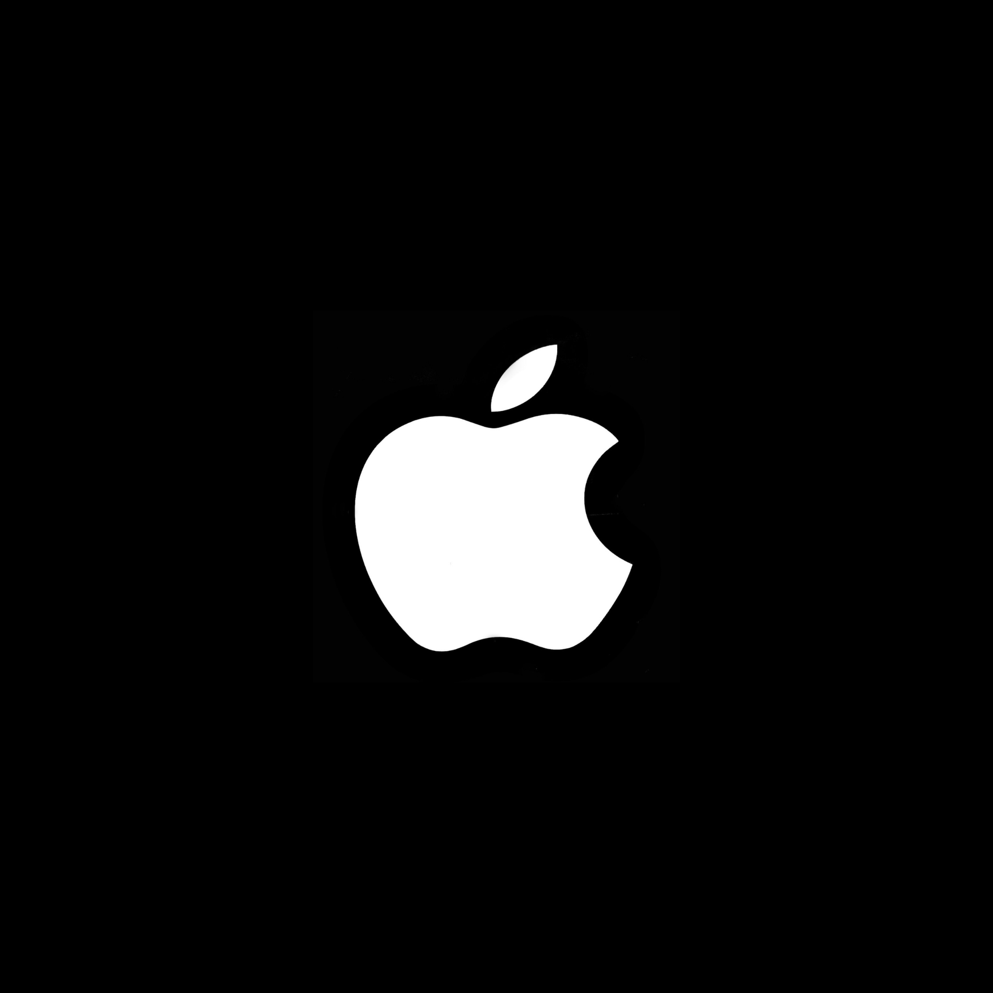 Apple iPad Pro wallpapers Black Background White Apple iPad Wallpaper