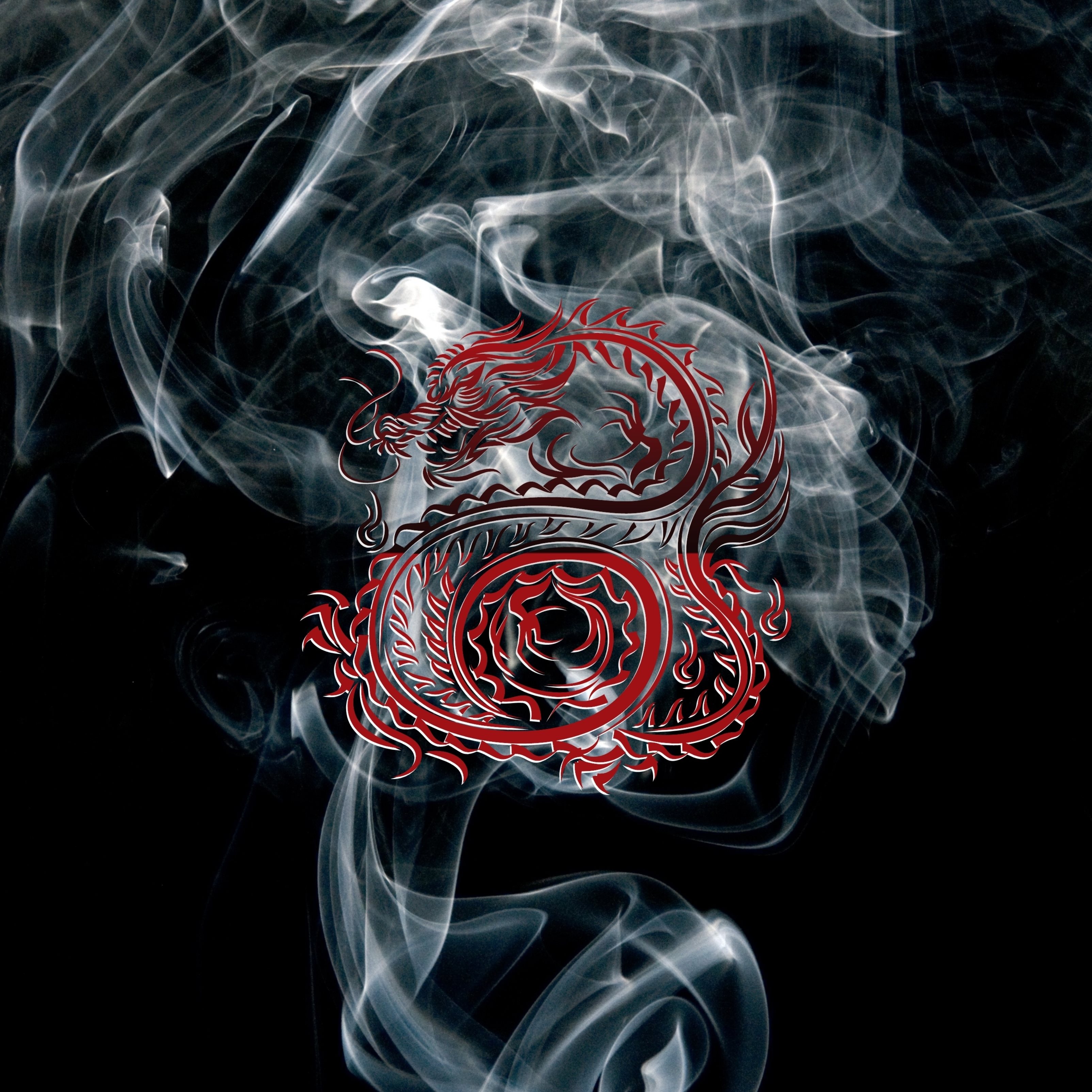 iPad Wallpapers Dragon Smoke iPad Wallpaper 3208x3208 px