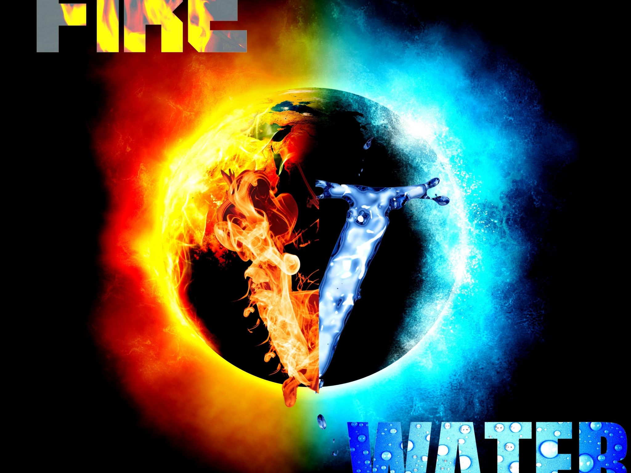 2048x1536 wallpaper Fire vs Water iPad Wallpaper 2048x1536 pixels resolution