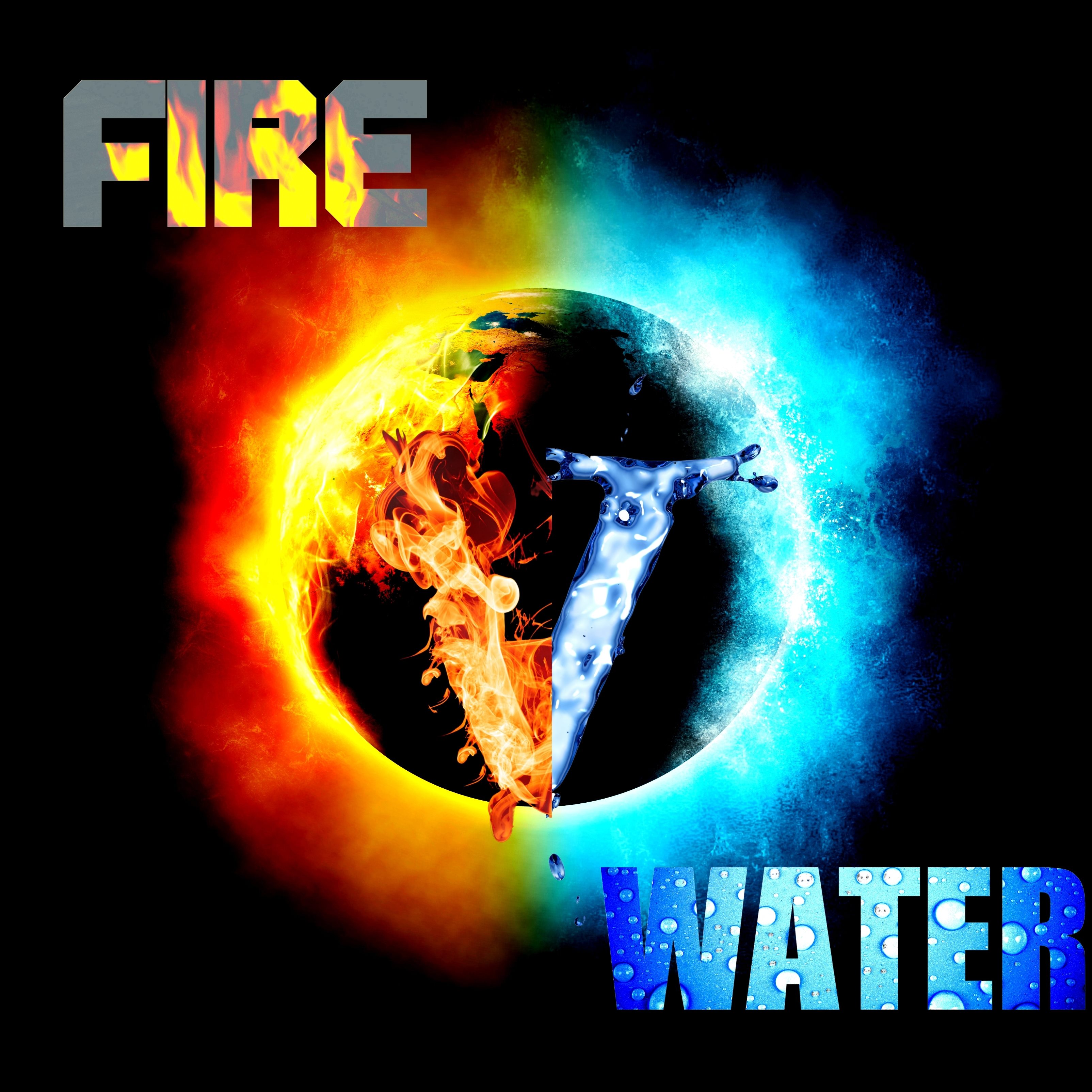 Fire vs Water iPad Wallpaper