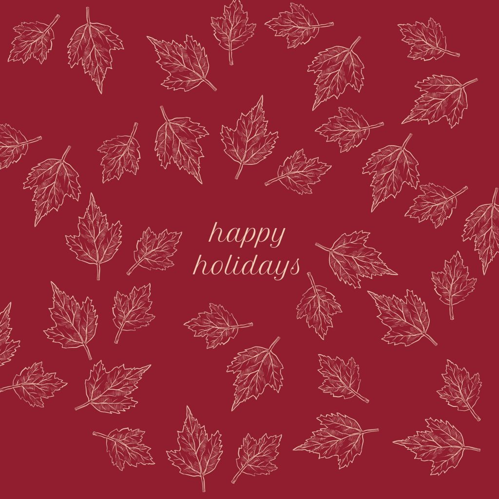 1024x1024 wallpaper 4k Happy Holidays Vintage Leaves iPad Wallpaper 1024x1024 pixels resolution