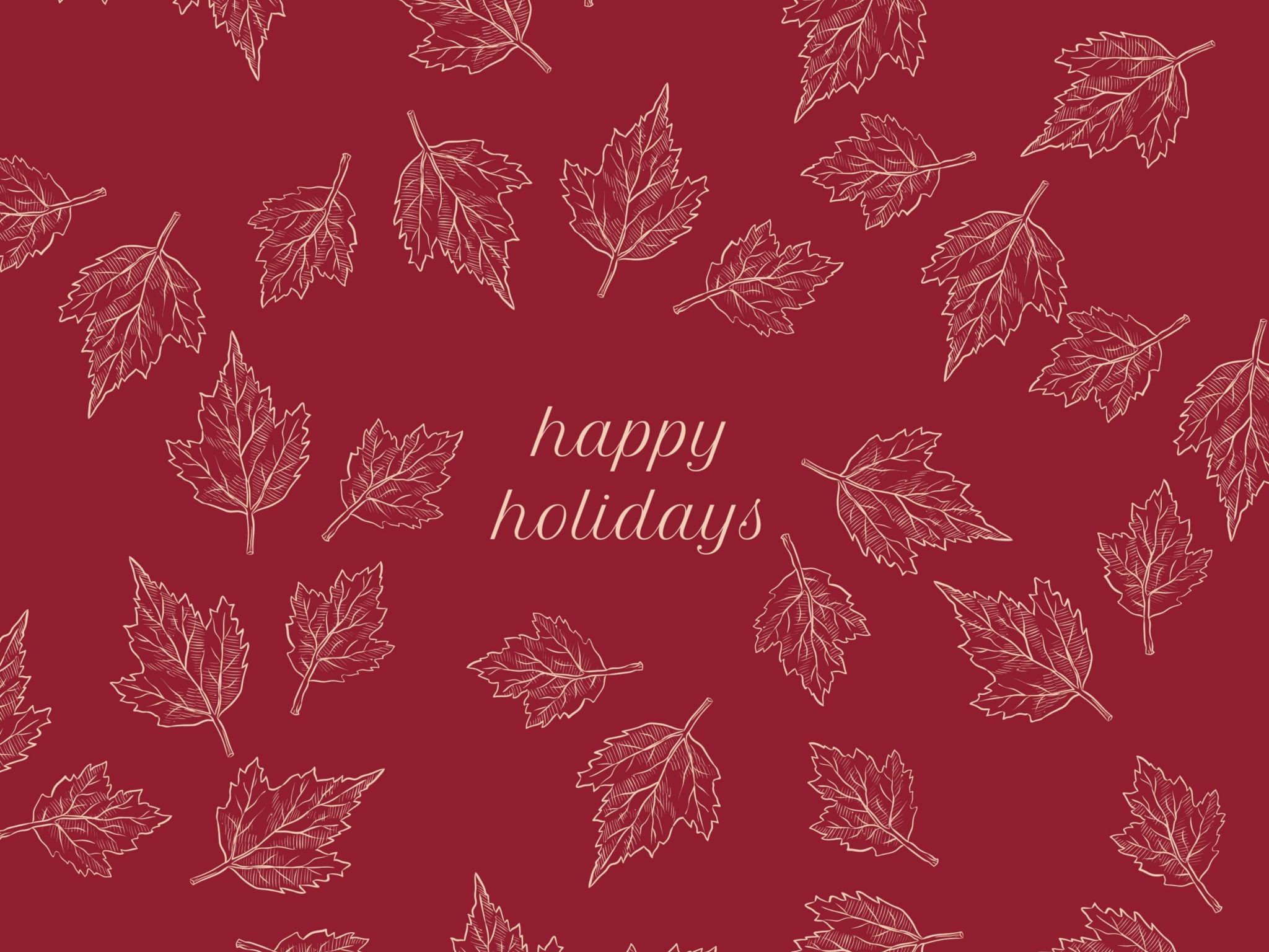 2048x1536 wallpaper Happy Holidays Vintage Leaves iPad Wallpaper 2048x1536 pixels resolution