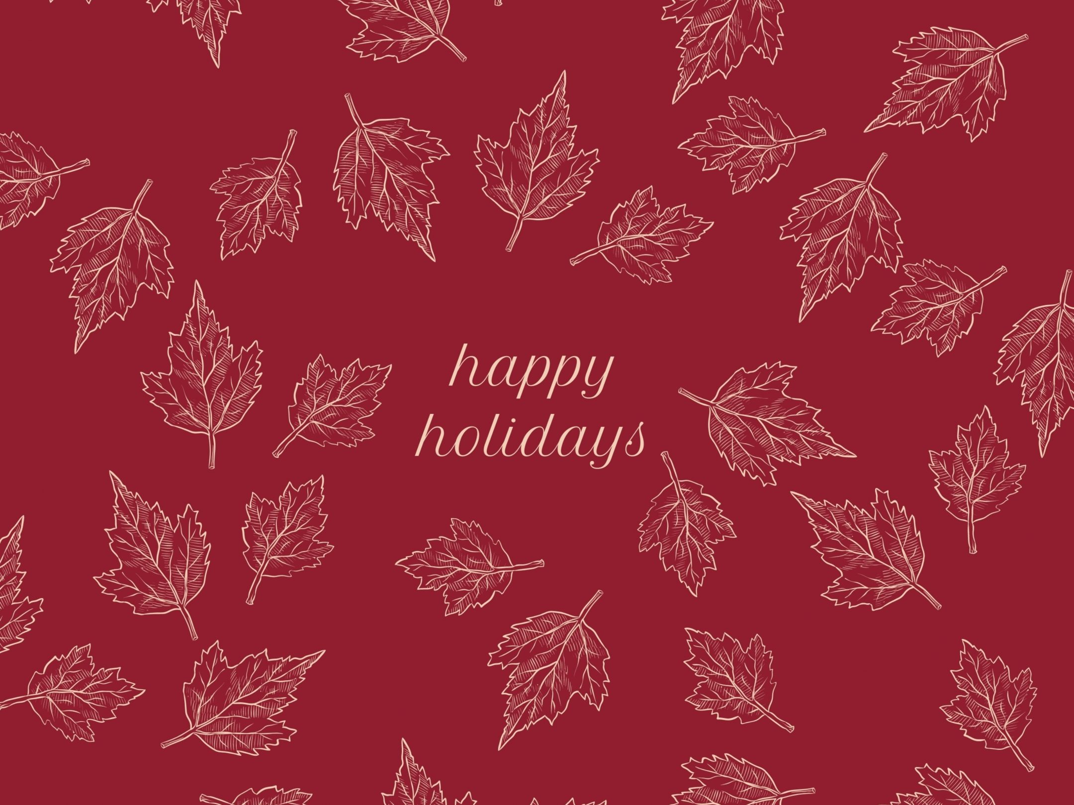 2160x1620 iPad wallpaper 4k Happy Holidays Vintage Leaves iPad Wallpaper 2160x1620 pixels resolution