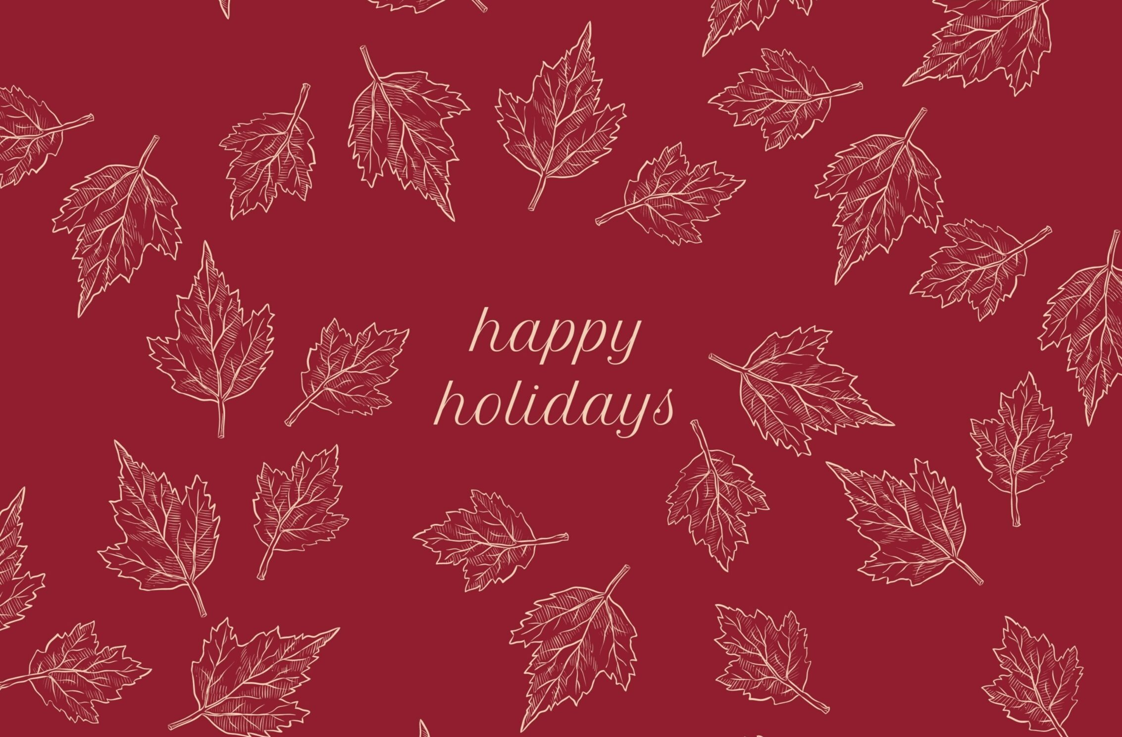 2266x1488 wallpaper Happy Holidays Vintage Leaves iPad Wallpaper 2266x1488 pixels resolution