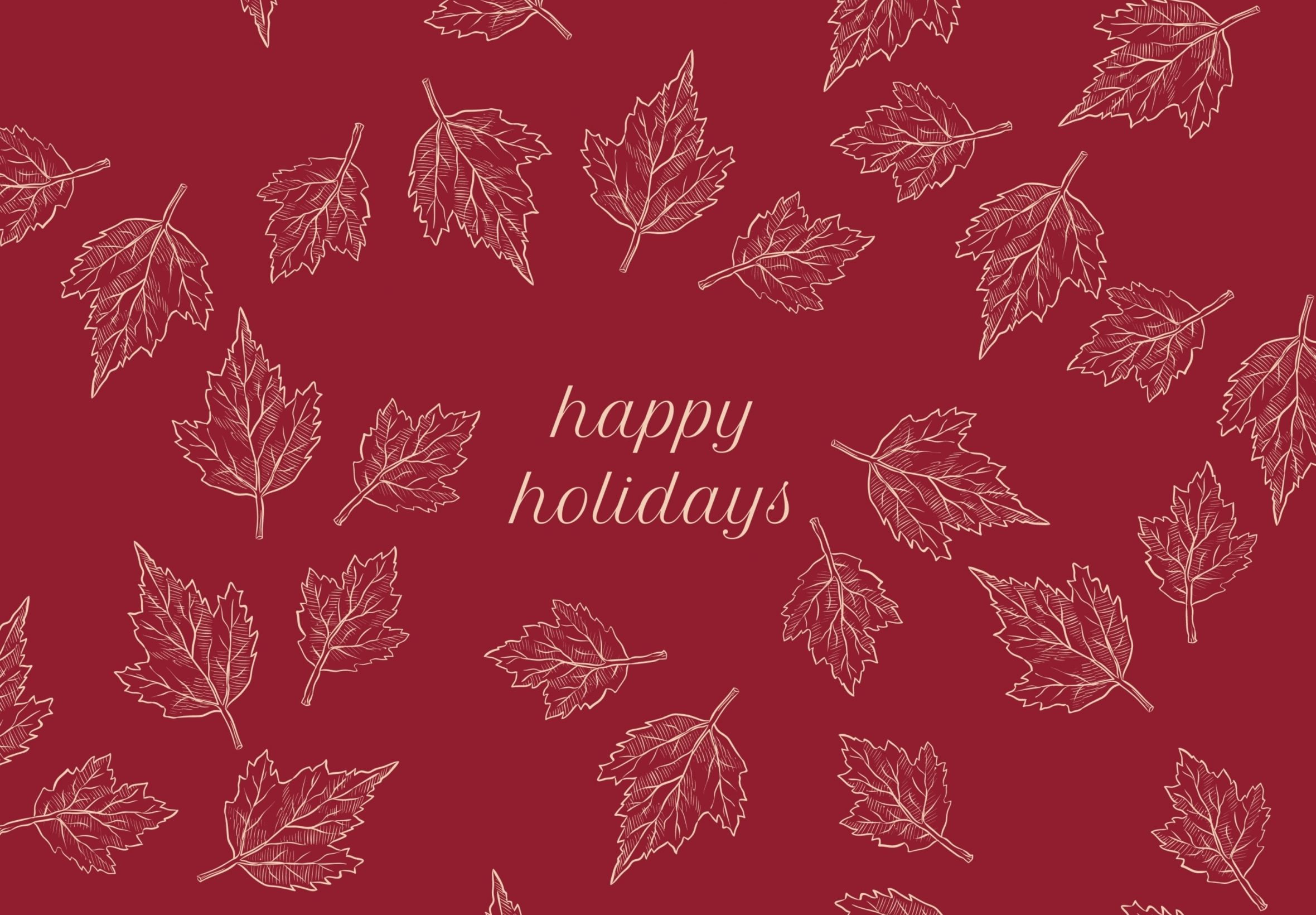 2360x1640 iPad Air wallpaper 4k Happy Holidays Vintage Leaves iPad Wallpaper 2360x1640 pixels resolution