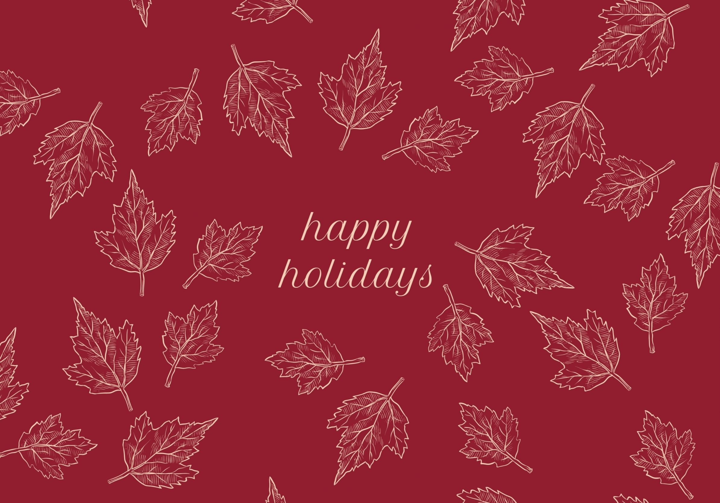 2388x1668 iPad Pro wallpapers Happy Holidays Vintage Leaves iPad Wallpaper 2388x1668 pixels resolution