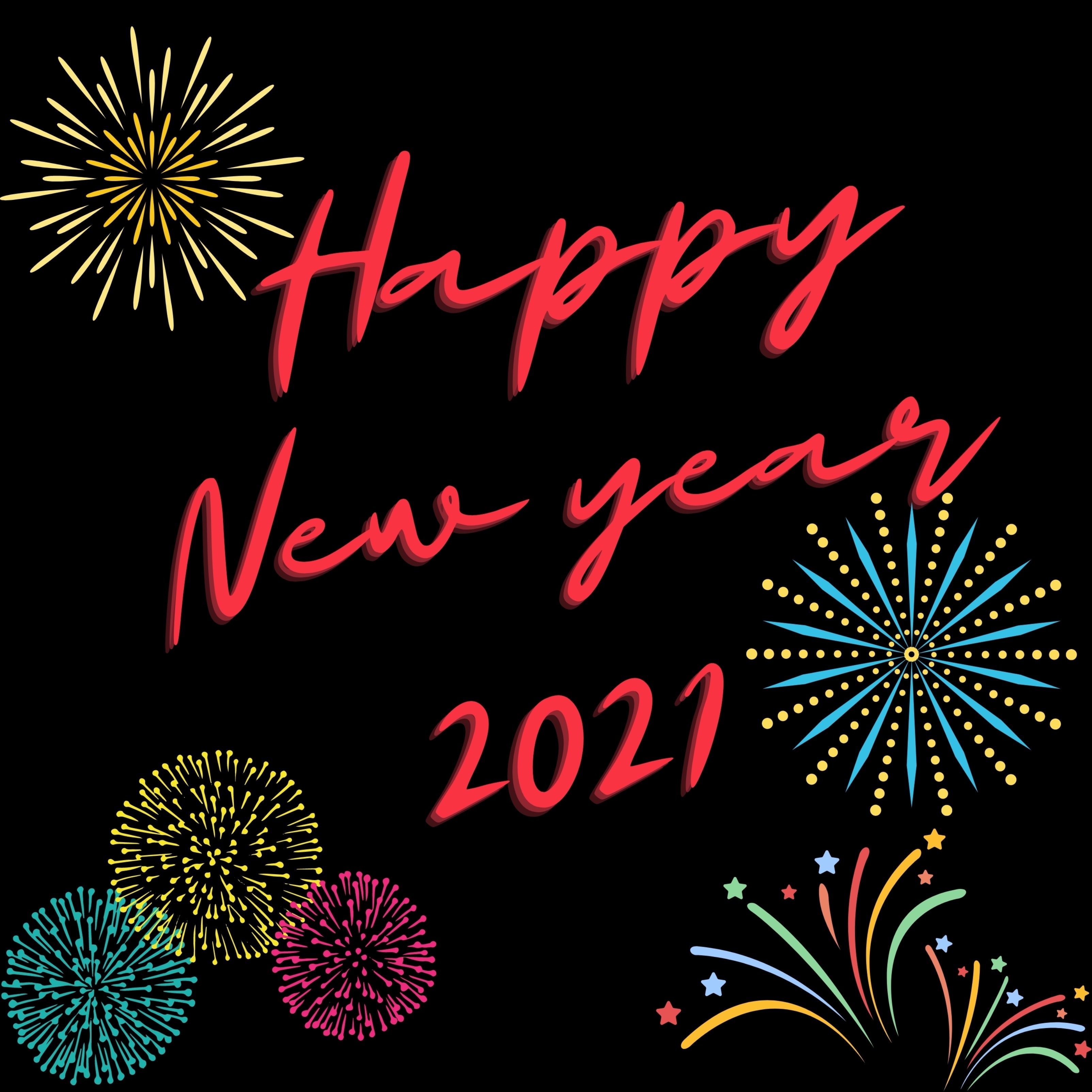 iPad Wallpapers Happy New Year 2021 iPad Wallpaper 3208x3208 px