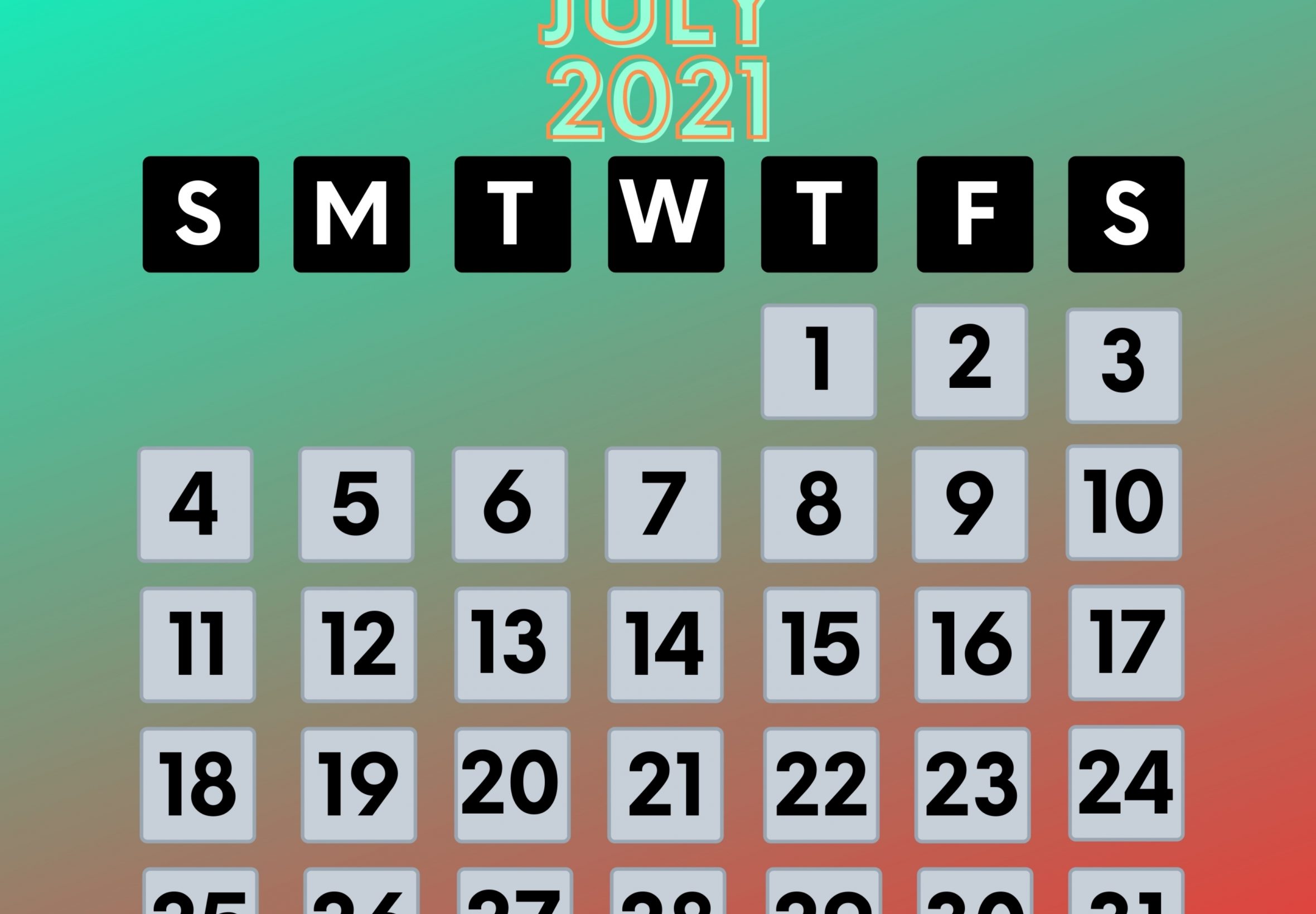 2360x1640 iPad Air wallpaper 4k July 2021 Calendar iPad Wallpaper 2360x1640 pixels resolution