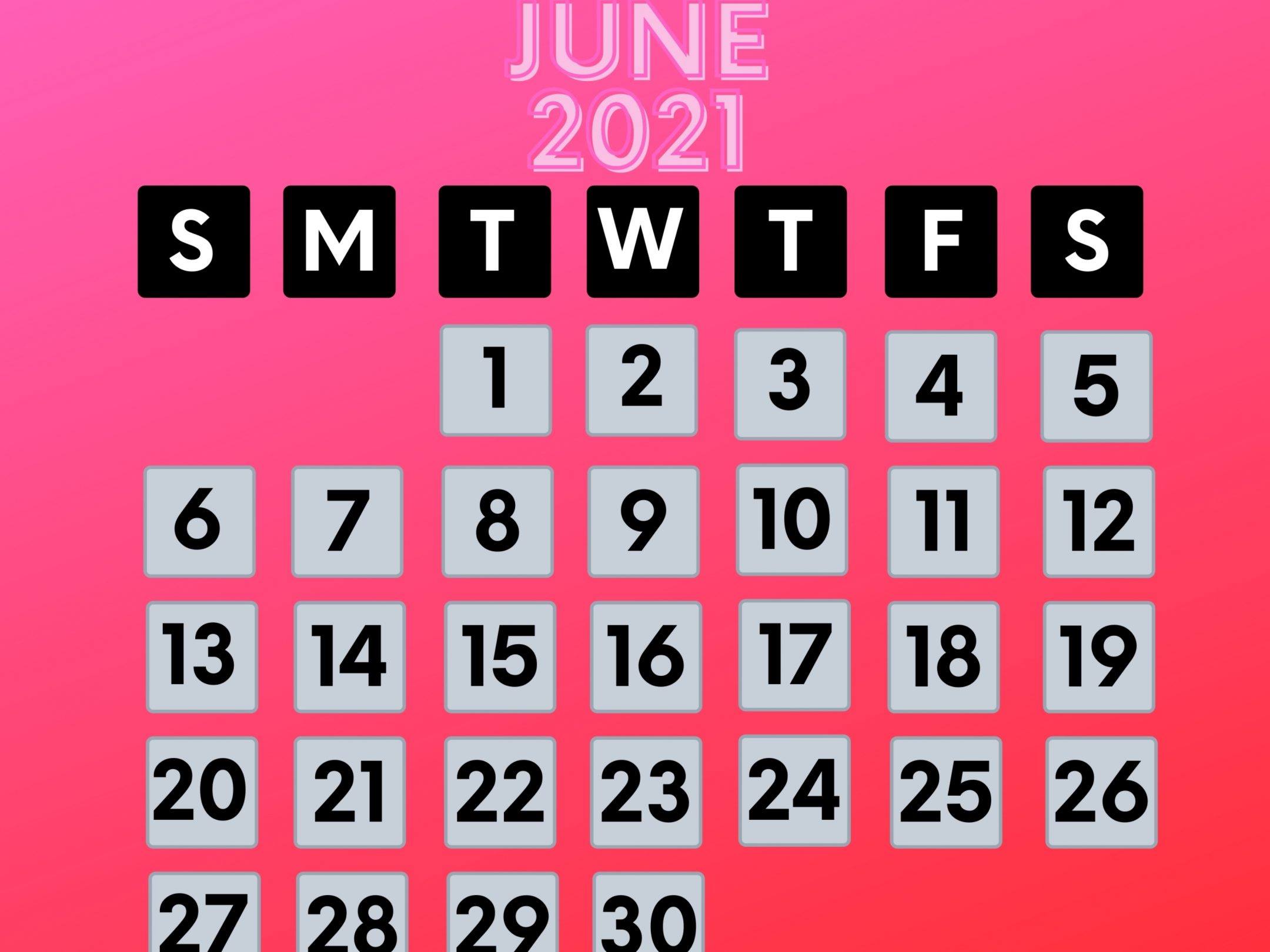 2160x1620 iPad wallpaper 4k June 2021 Calendar iPad Wallpaper 2160x1620 pixels resolution