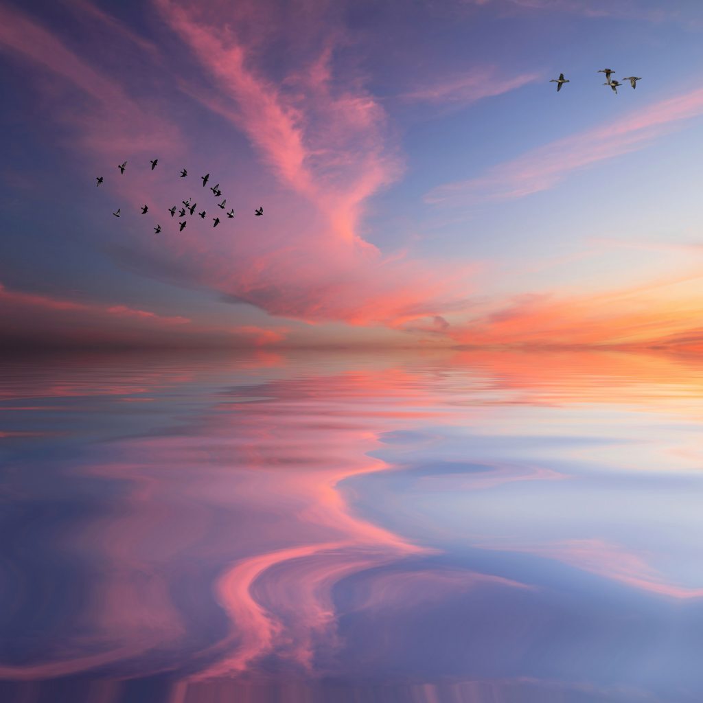 1024x1024 wallpaper 4k Nature Sunrise Sky Sea iPad Wallpaper 1024x1024 pixels resolution