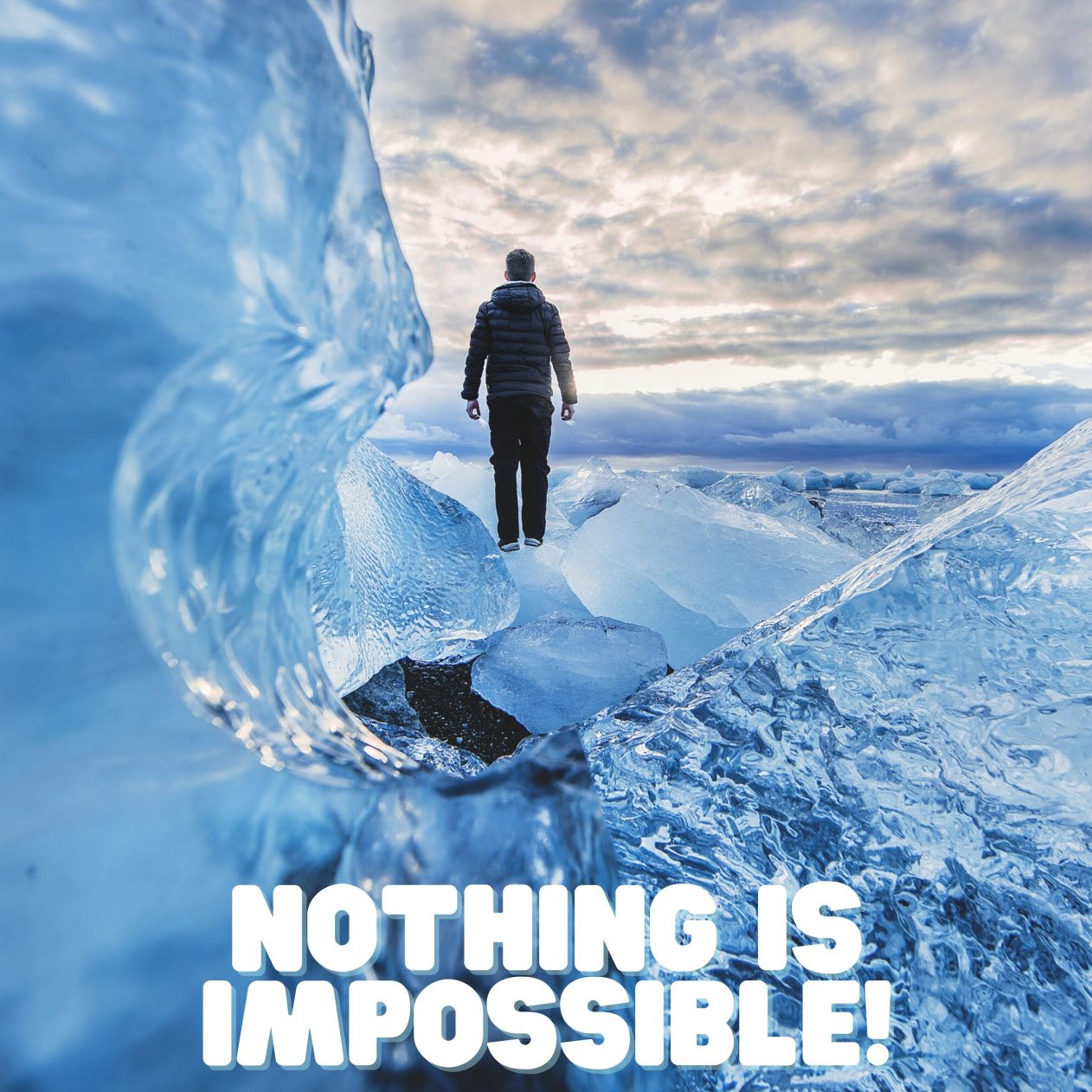 1262x1262 Parallax wallpaper 4k Nothing Is Impossible Quote iPad Wallpaper 1262x1262 pixels resolution