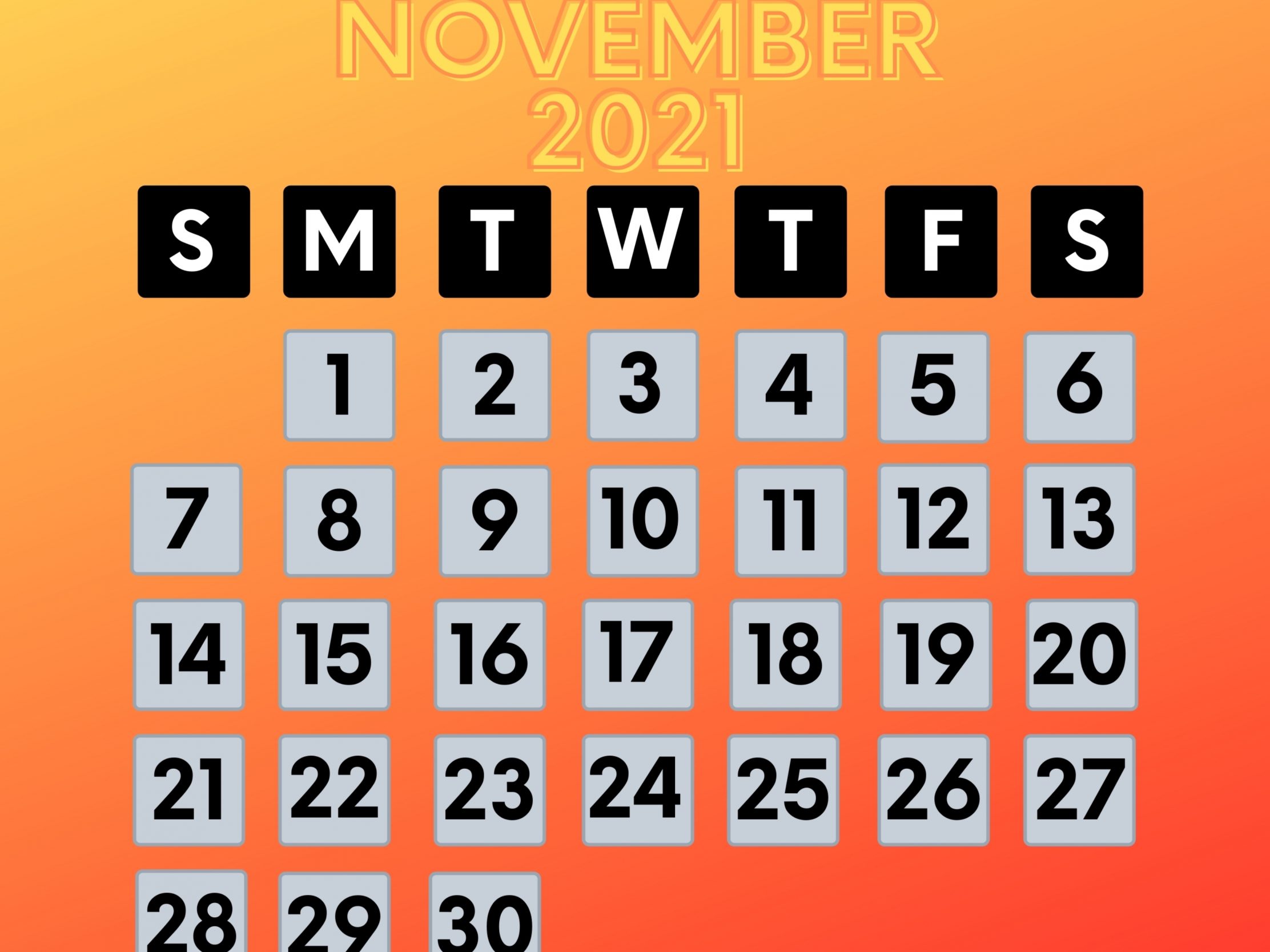 2224x1668 iPad Pro wallpapers November 2021 Calendar iPad Wallpaper 2224x1668 pixels resolution