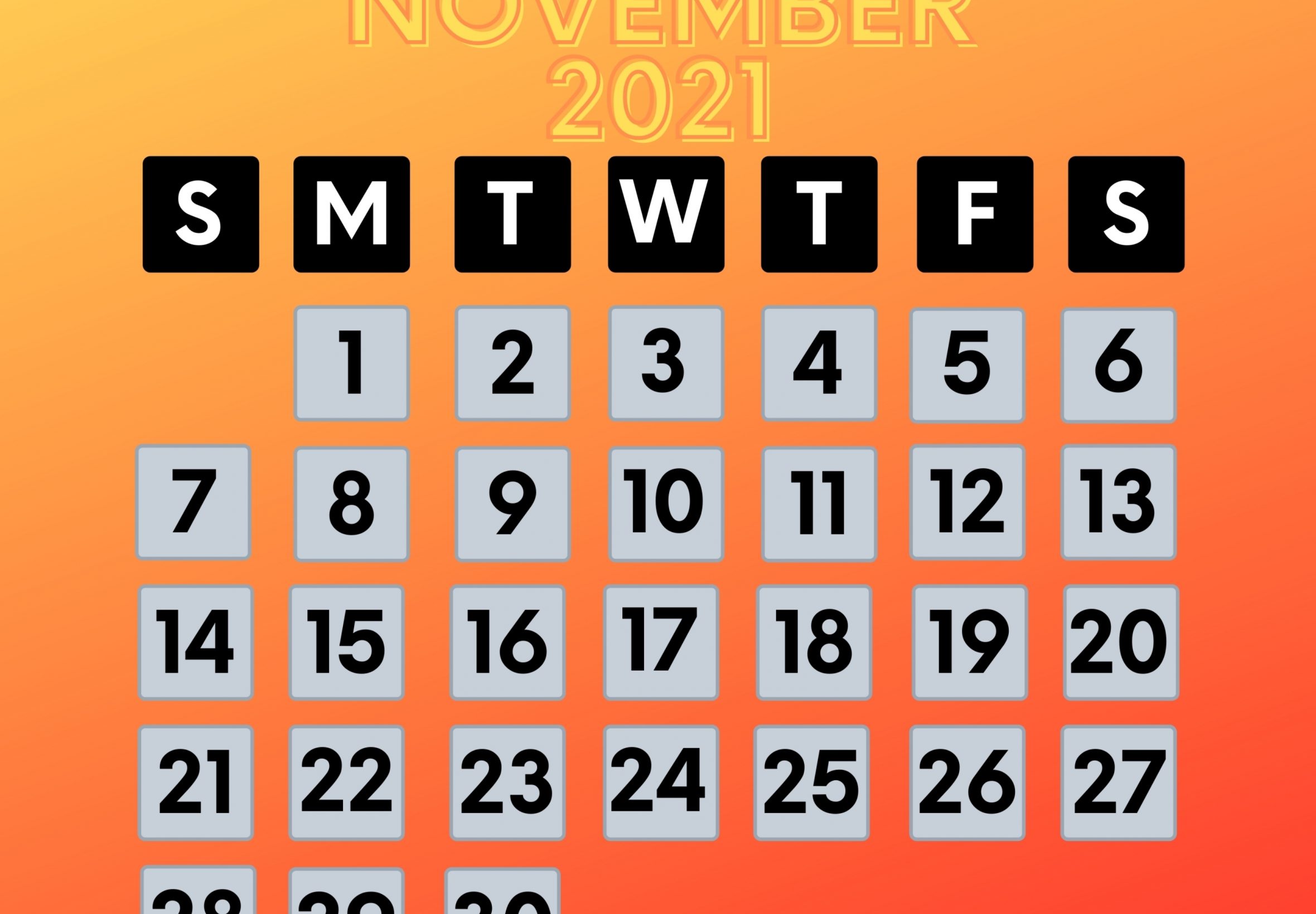 2360x1640 iPad Air wallpaper 4k November 2021 Calendar iPad Wallpaper 2360x1640 pixels resolution