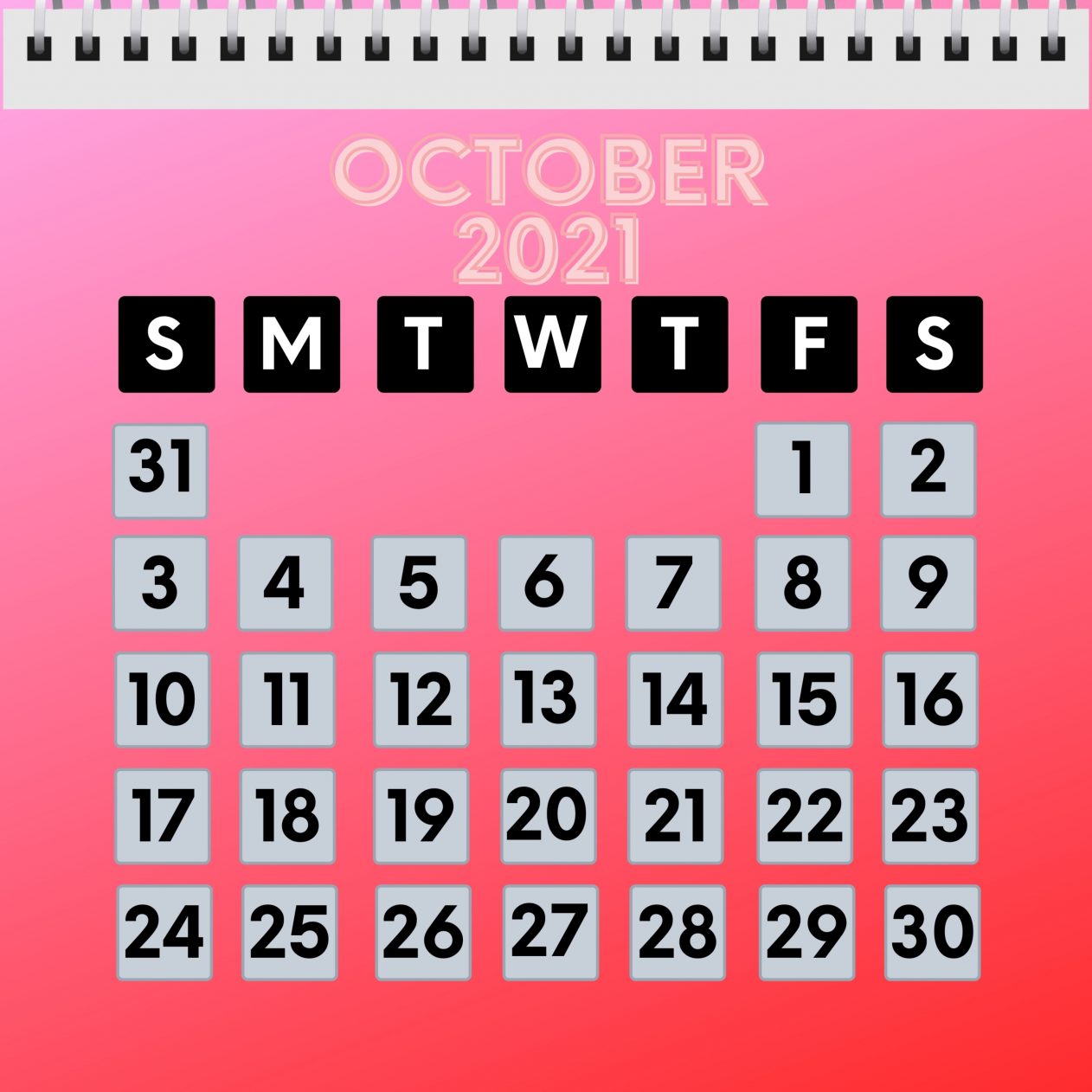 1262x1262 Parallax wallpaper 4k October 2021 Calendar iPad Wallpaper 1262x1262 pixels resolution