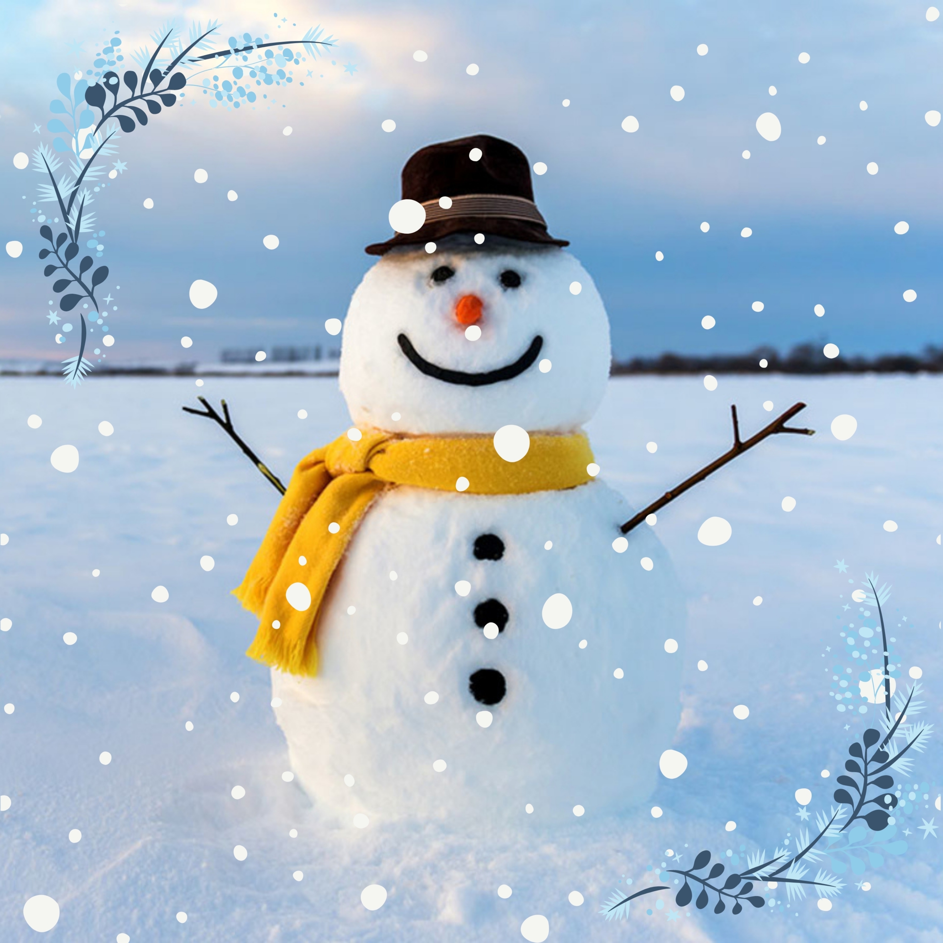 Snowman Winter Ipad Wallpaper