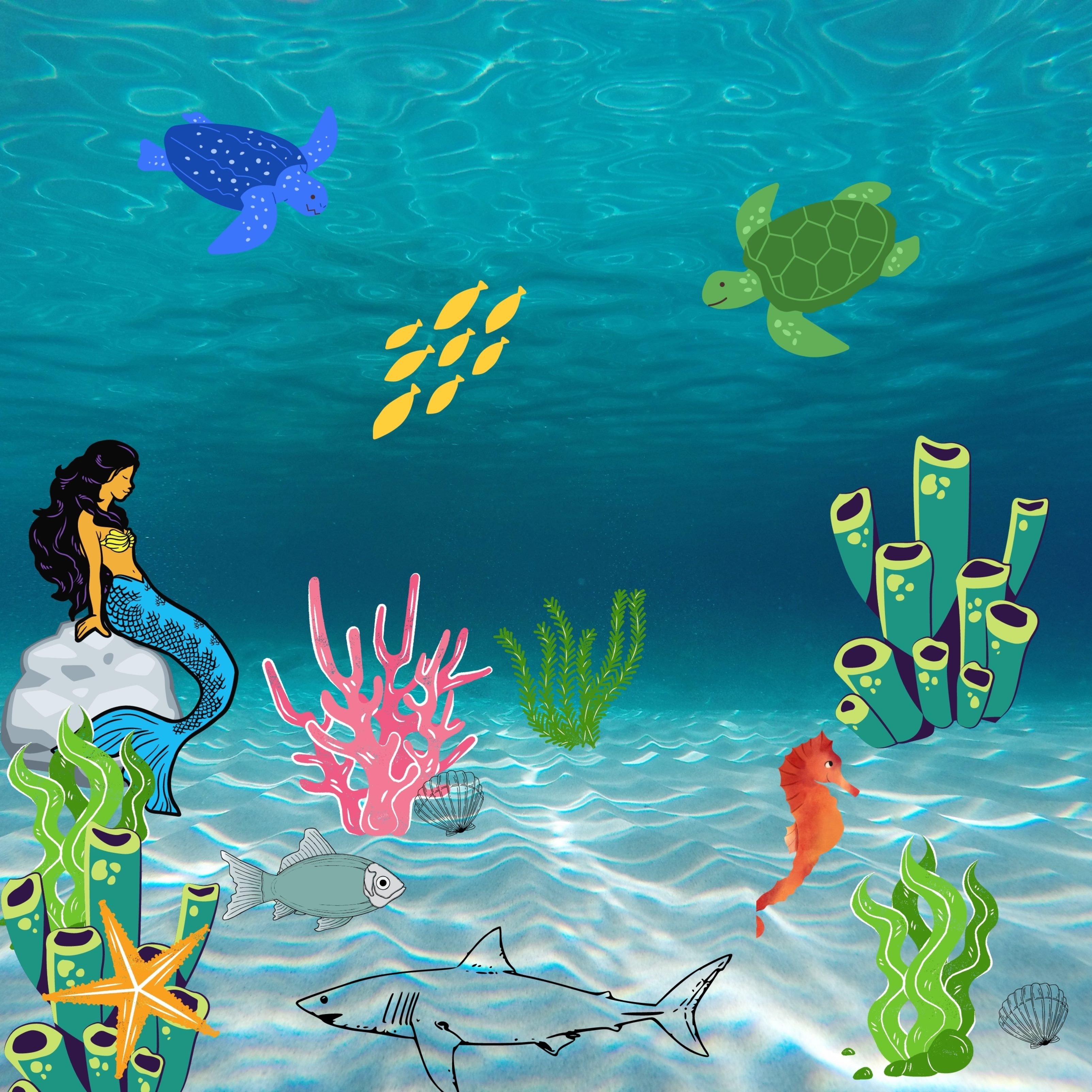 Underwater Creatures iPad Wallpaper