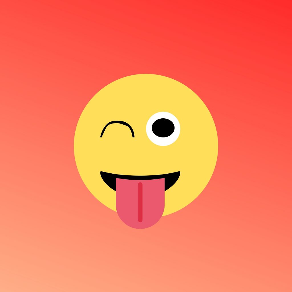 iPad Mini wallpapers Winking Face Tongue Red Background iPad Wallpaper