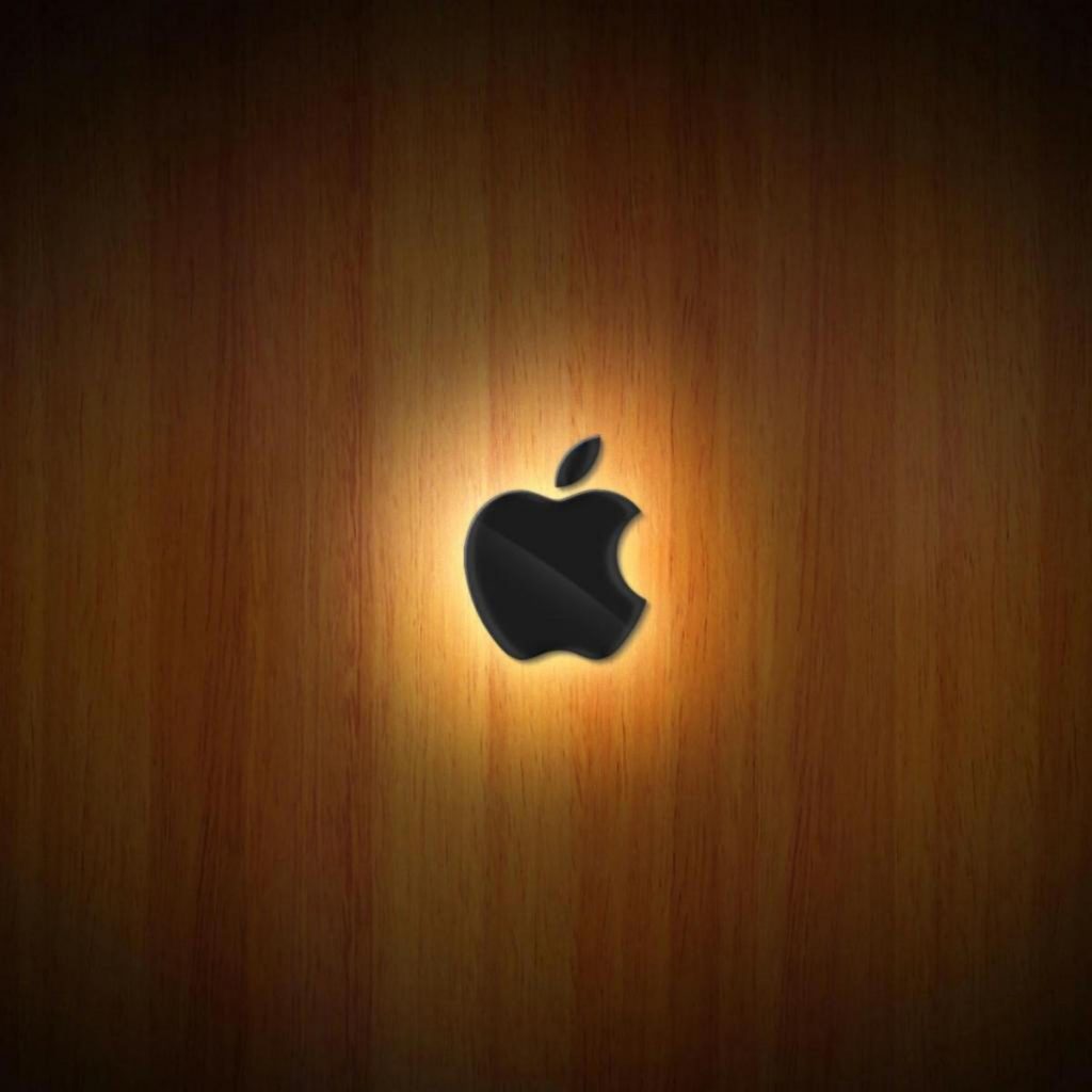 1024x1024 wallpaper 4k Apple Logo Wood Ipad Wallpaper 1024x1024 pixels resolution