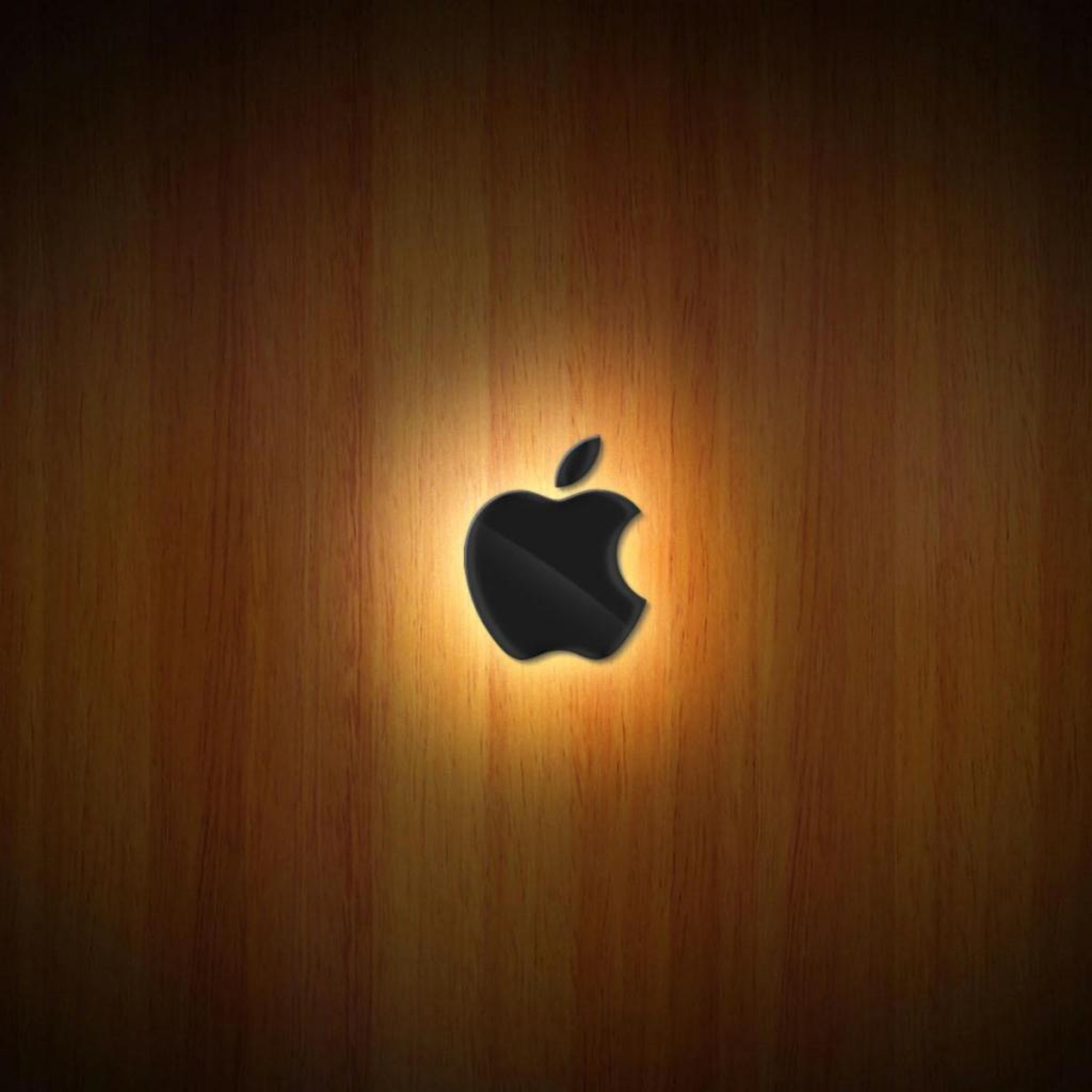 Apple Logo Wood Ipad Wallpaper