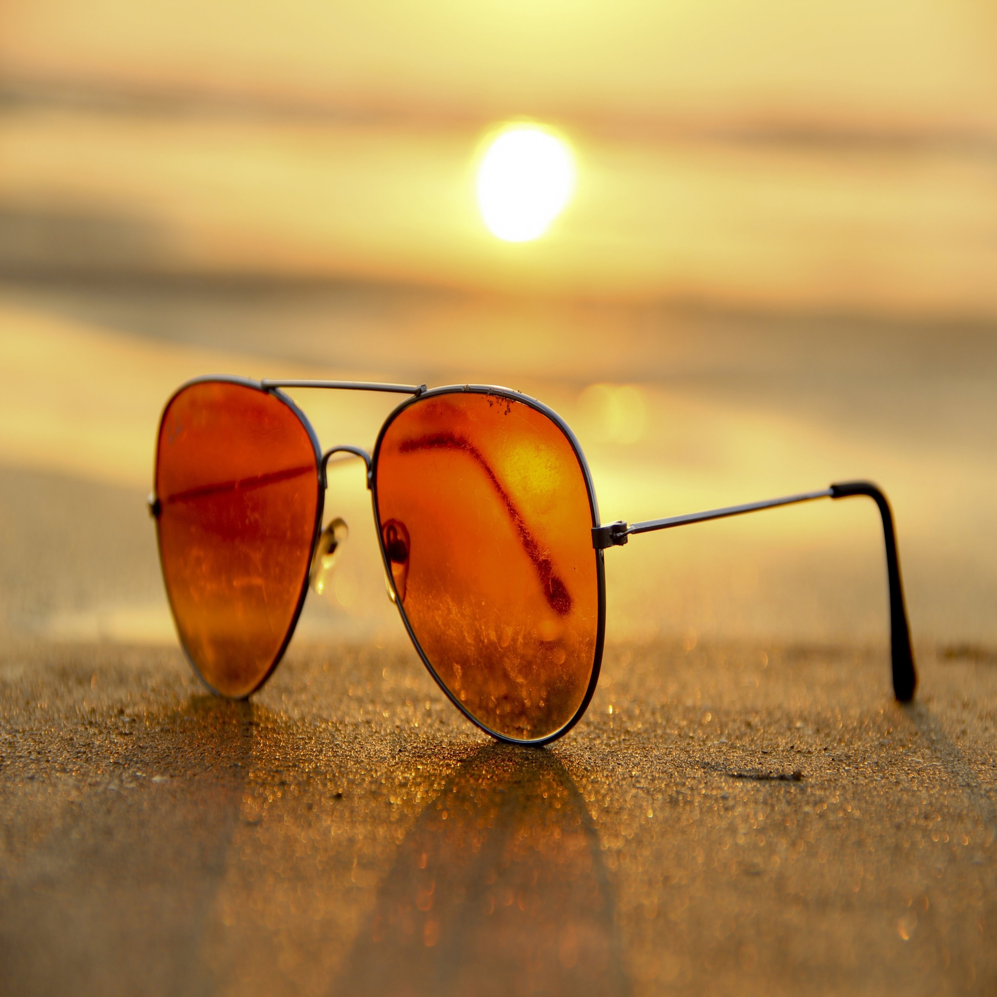 Download HD iPad Wallpapers 4k Sunglasses Sand Ipad Wallpaper 3208x3208 pixels 