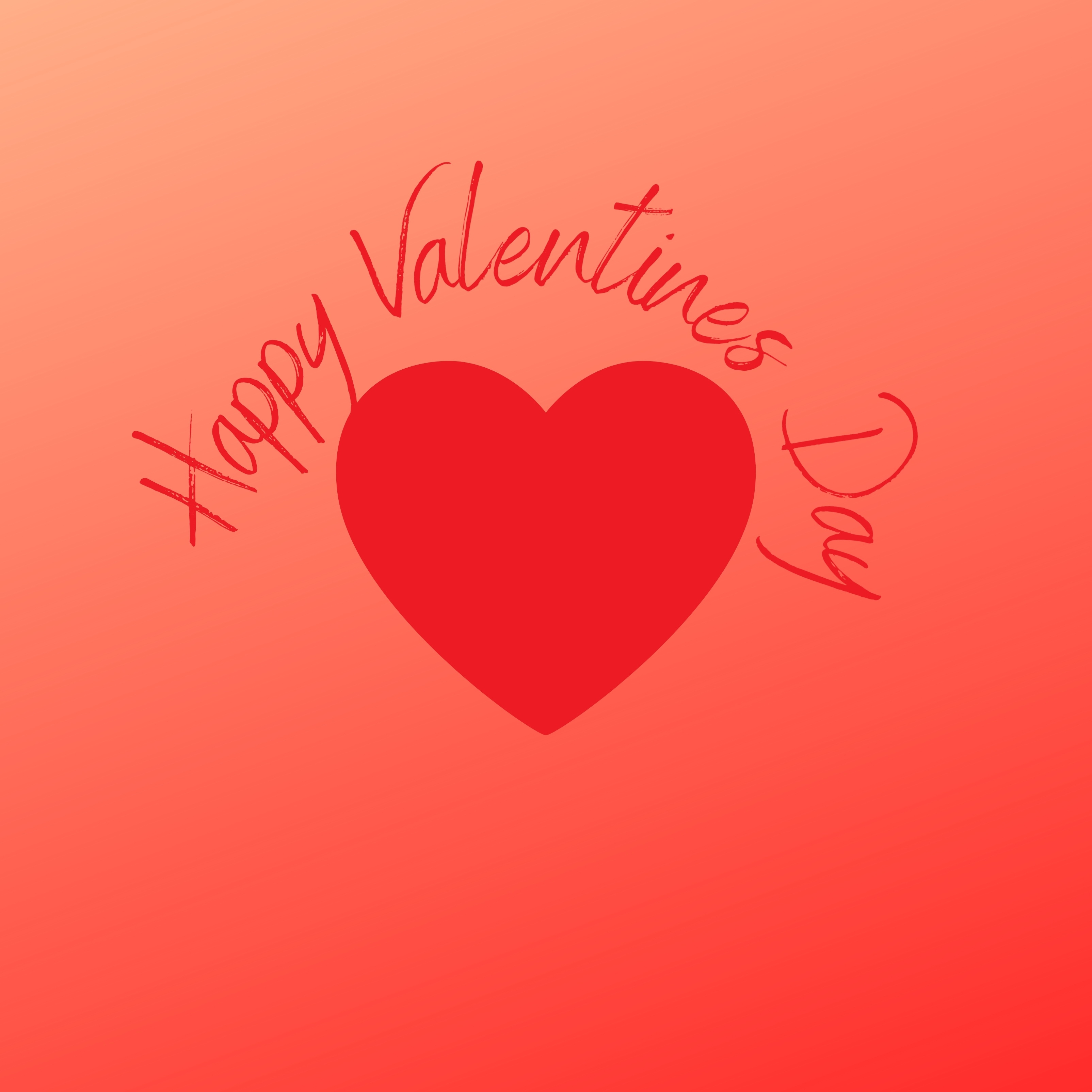 2021 Happy Valentines Day Love Heart iPad Wallpaper
