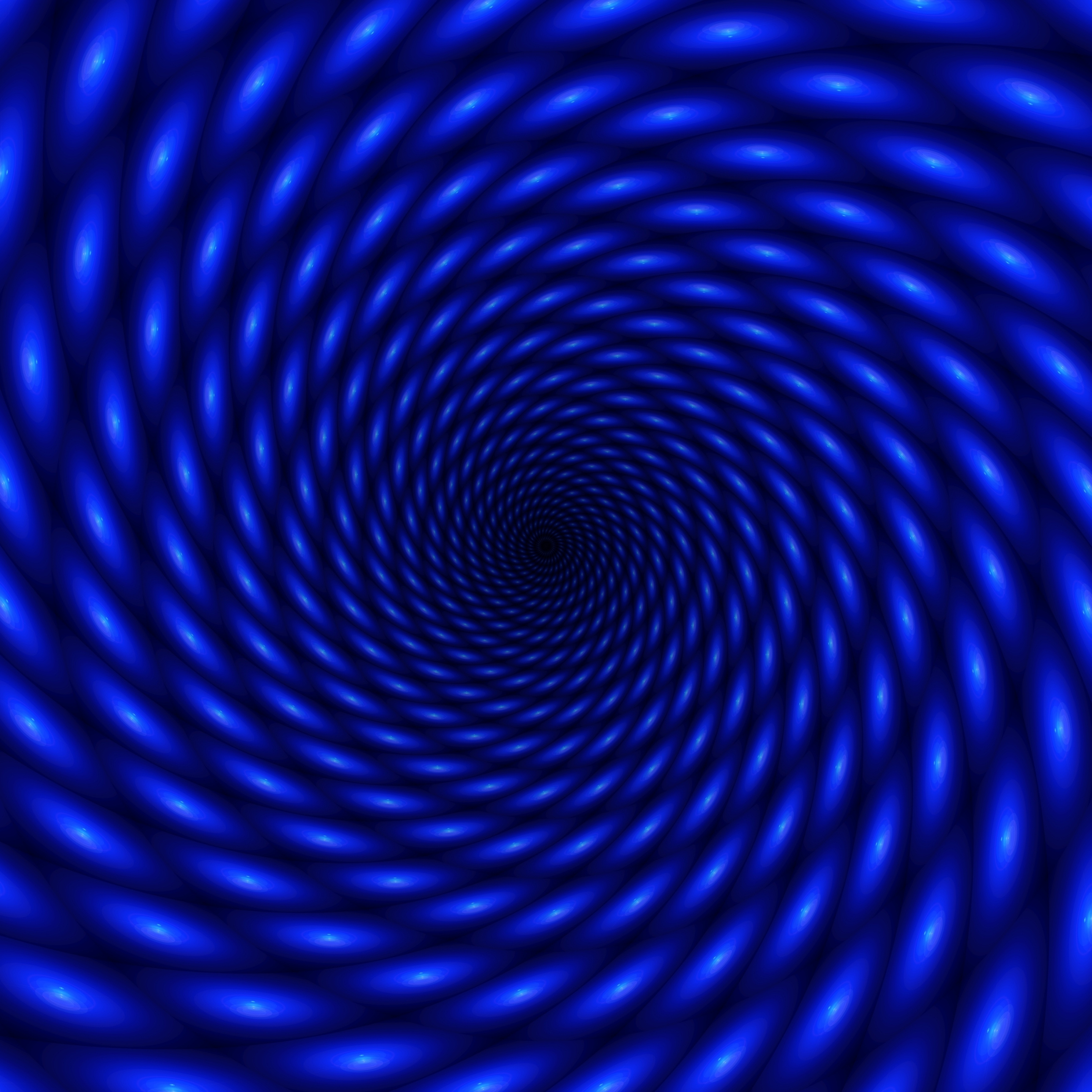 Abstract Blue Spiral iPad Wallpaper