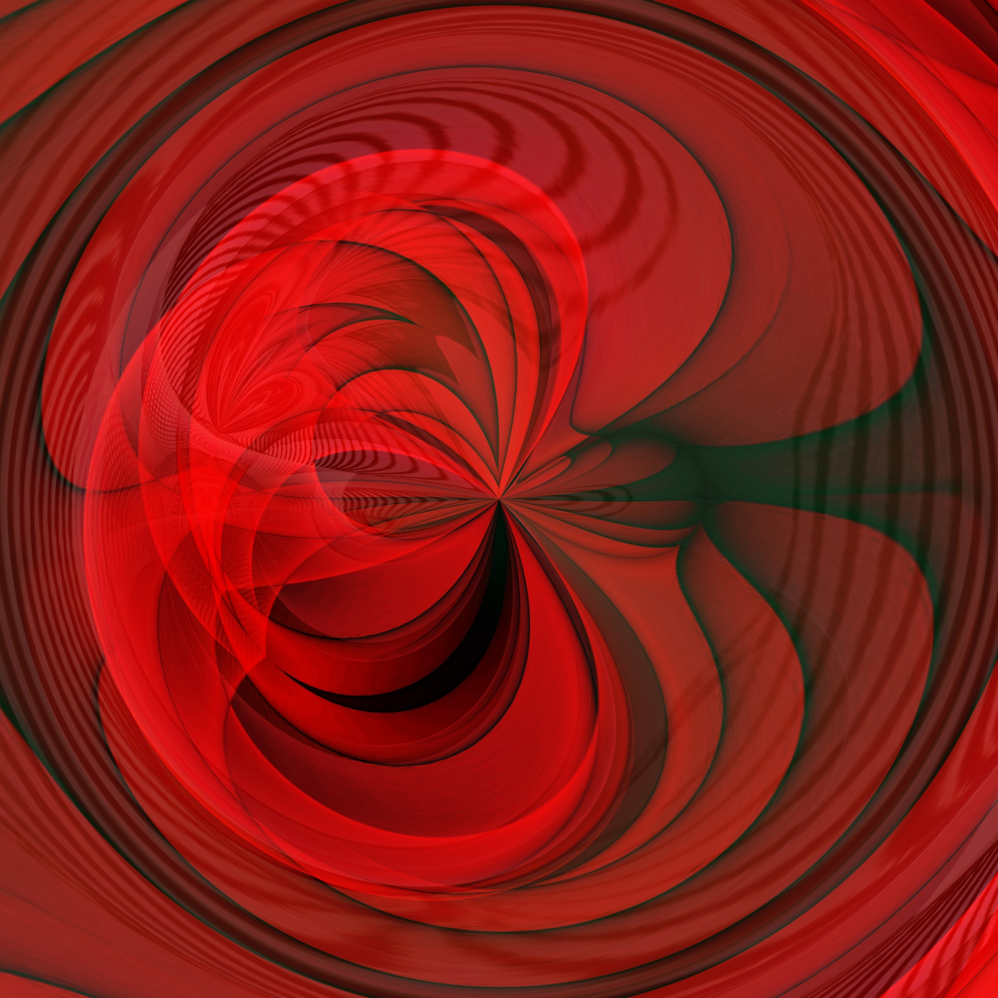 Abstract Digital Red Swirly Modern iPad Wallpaper