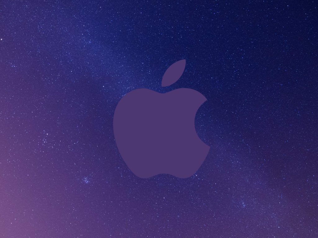 1024x768 wallpaper 4k Apple Logo Grey Sky Night Stars Space iPad Wallpaper 1024x768 pixels resolution