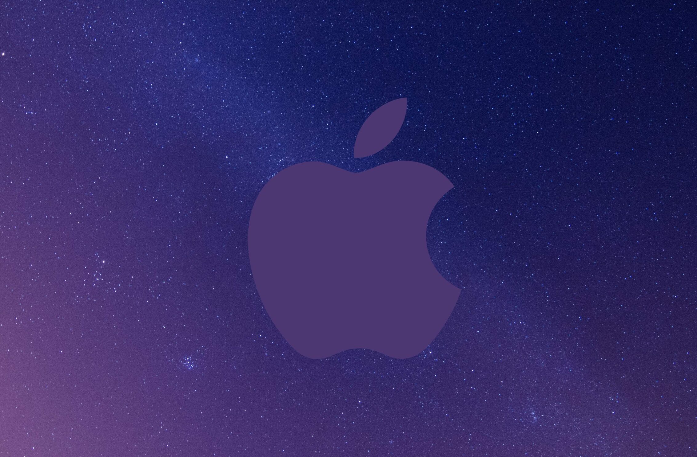 2266x1488 wallpaper Apple Logo Grey Sky Night Stars Space iPad Wallpaper 2266x1488 pixels resolution