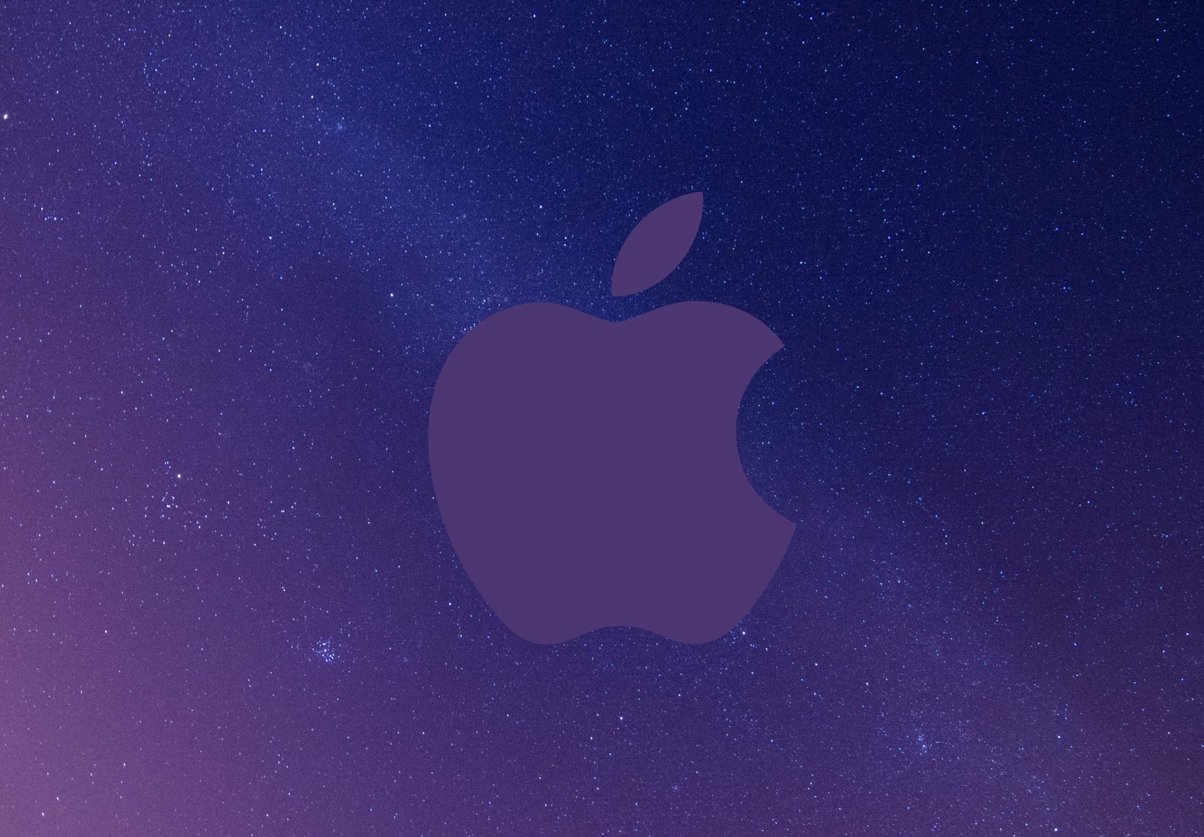 2360x1640 iPad Air wallpaper 4k Apple Logo Grey Sky Night Stars Space iPad Wallpaper 2360x1640 pixels resolution