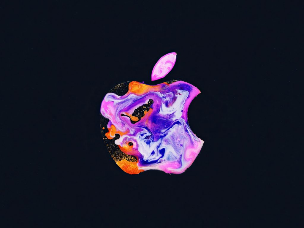 1024x768 wallpaper 4k Apple Logo iPhone 12 Color Black Background iPad Wallpaper 1024x768 pixels resolution