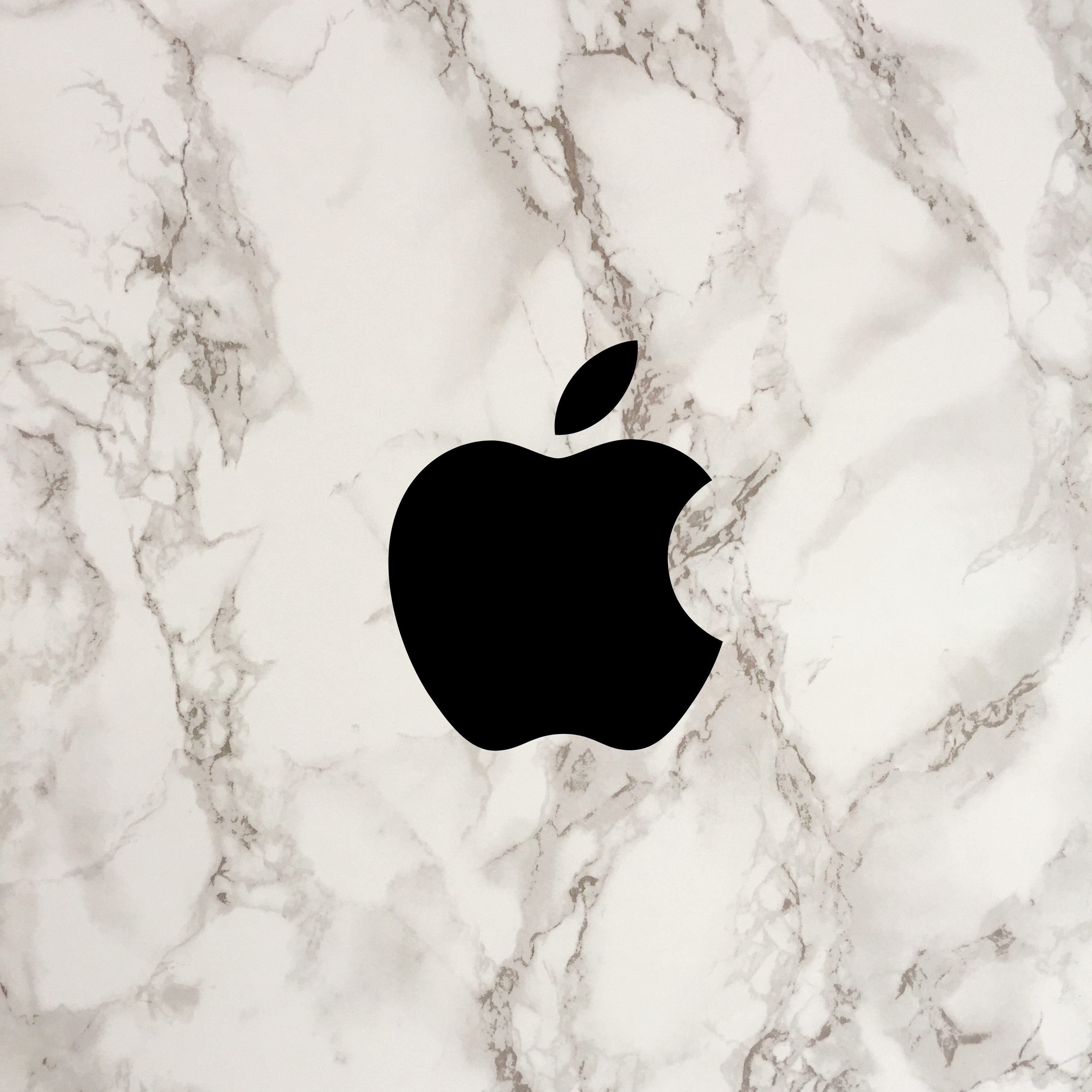 Apple Logo White Marble Ceramic Granite iPad Wallpaper