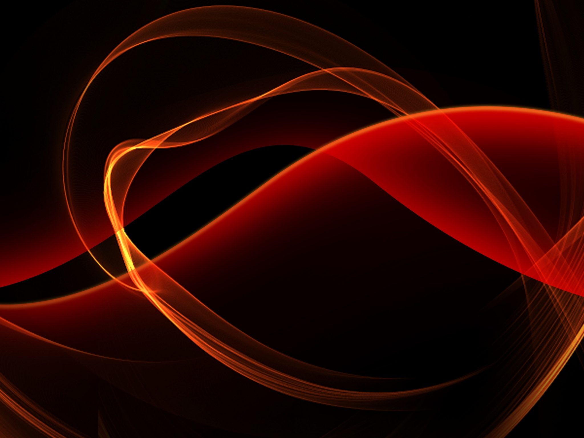 2048x1536 wallpaper Black and Red Glowing Curves iPad Wallpaper 2048x1536 pixels resolution