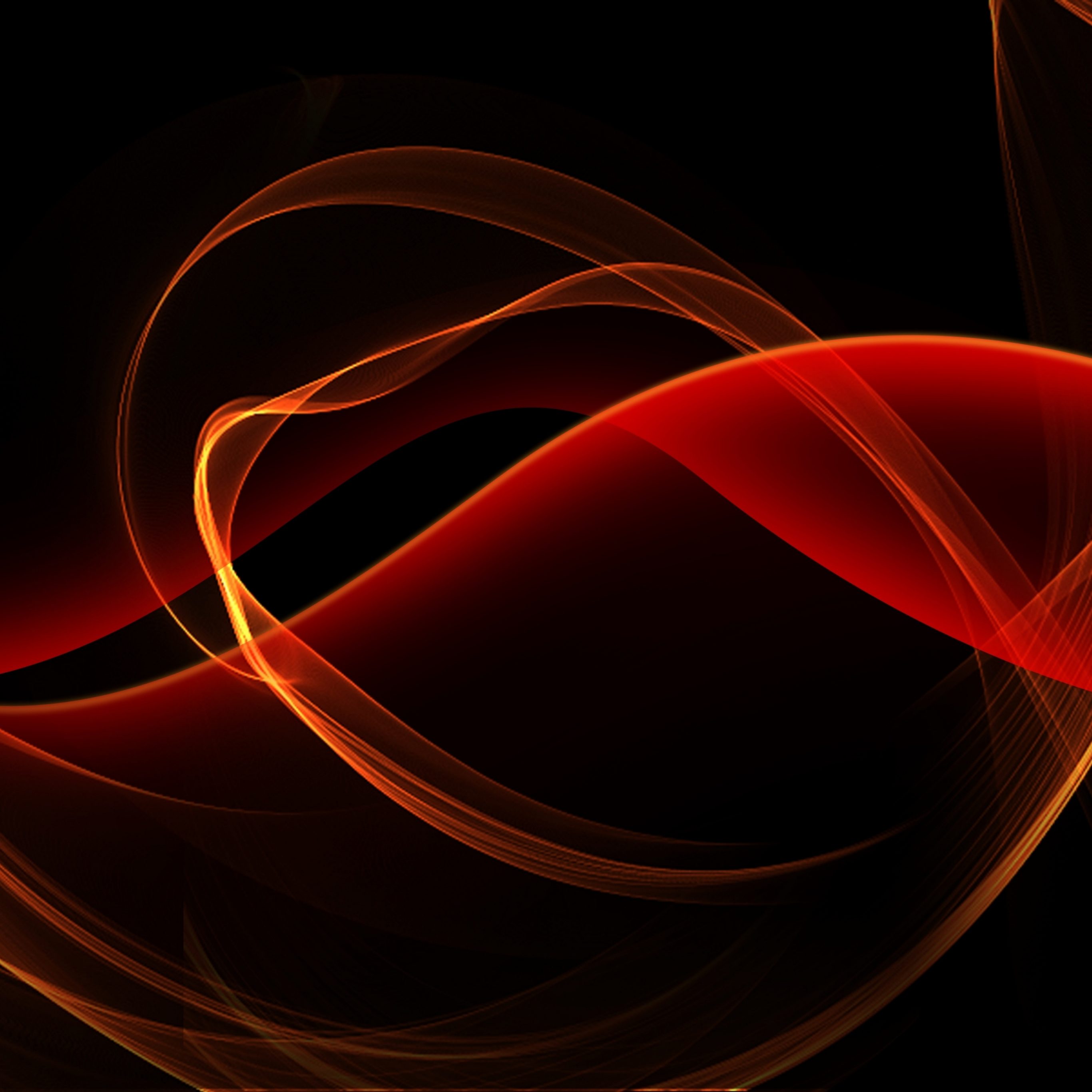 2732x2732 wallpapers 4k iPad Pro Black and Red Glowing Curves iPad Wallpaper 2732x2732 pixels resolution