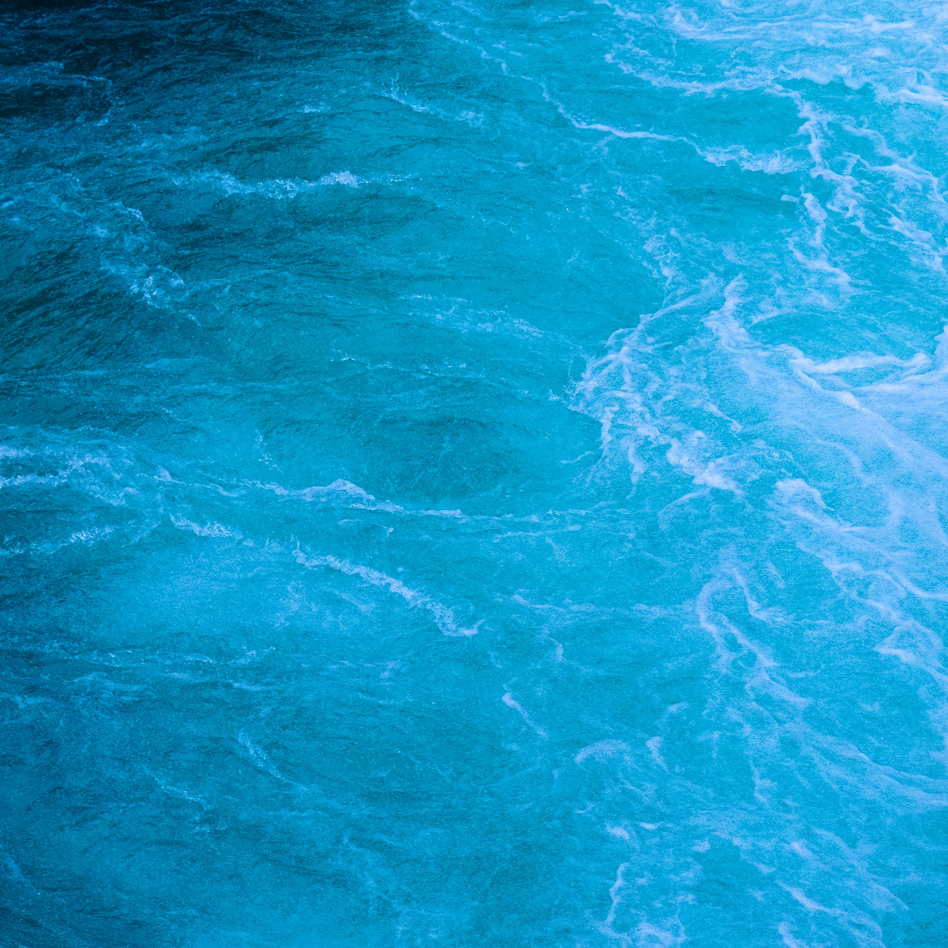Blue Sea Waves Aqua Water Texture iPad Wallpaper