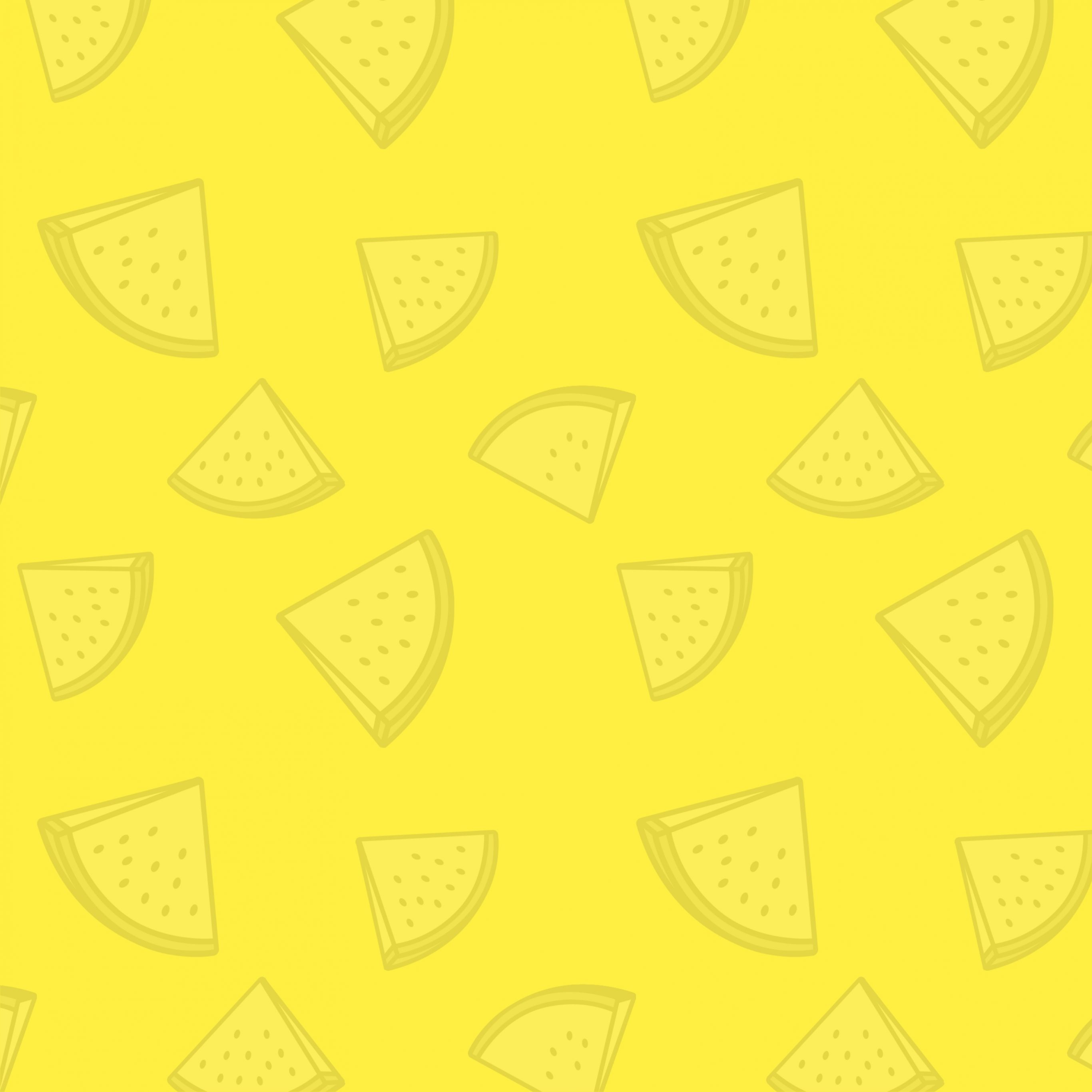 2732x2732 wallpapers 4k iPad Pro Watermelon Pattern Yellow iPad Wallpaper 2732x2732 pixels resolution