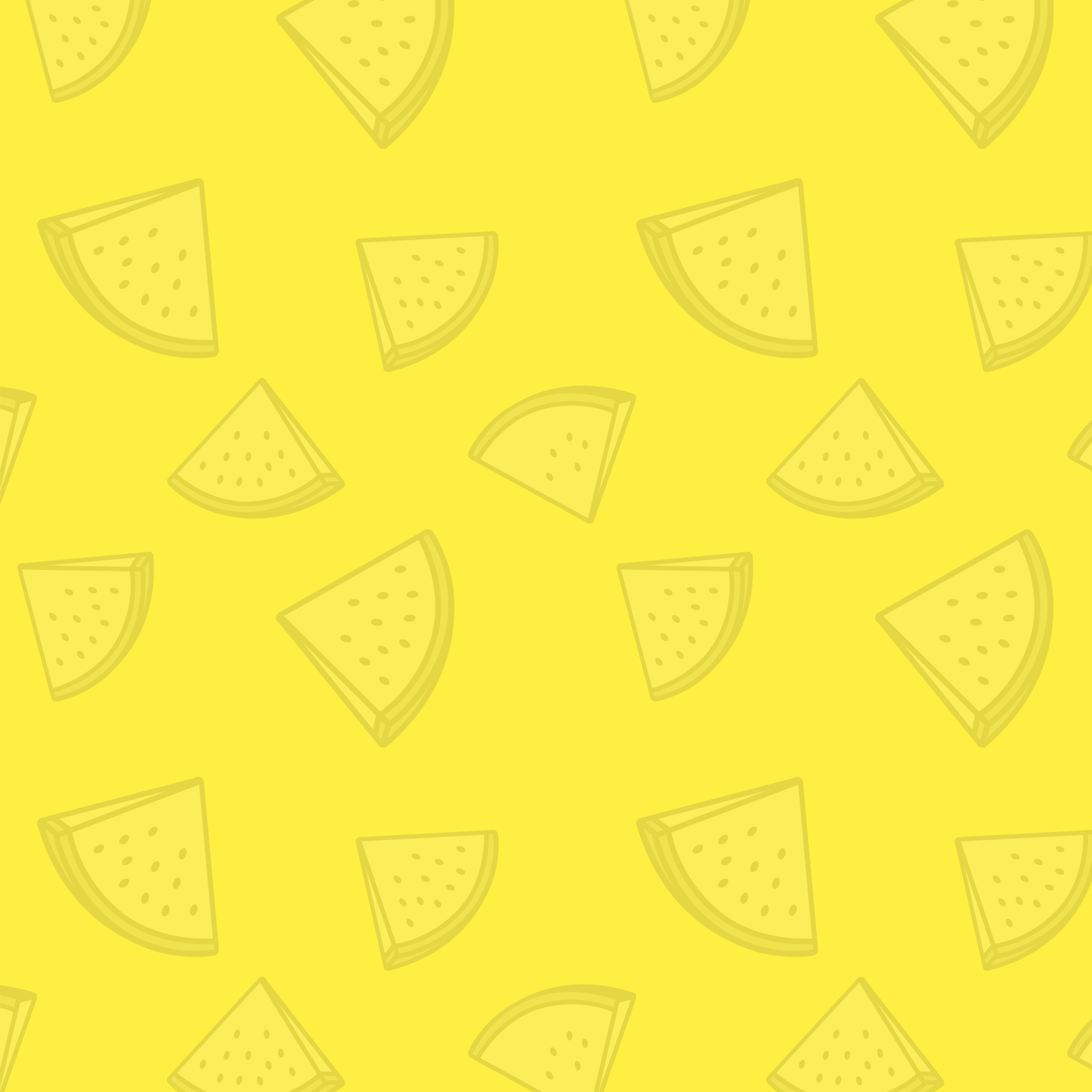 Watermelon Pattern Yellow iPad Wallpaper