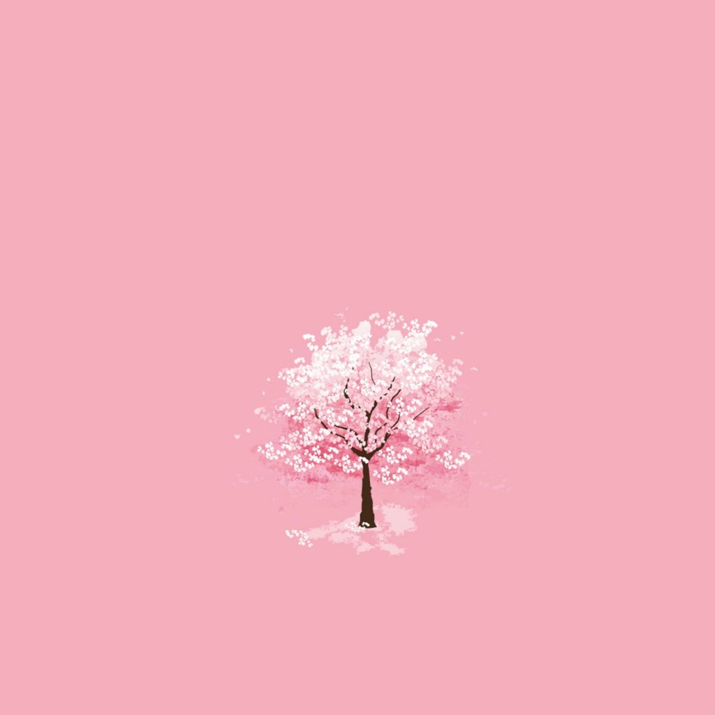 iPad Mini wallpapers Winter Season Tree Pink Background iPad Wallpaper