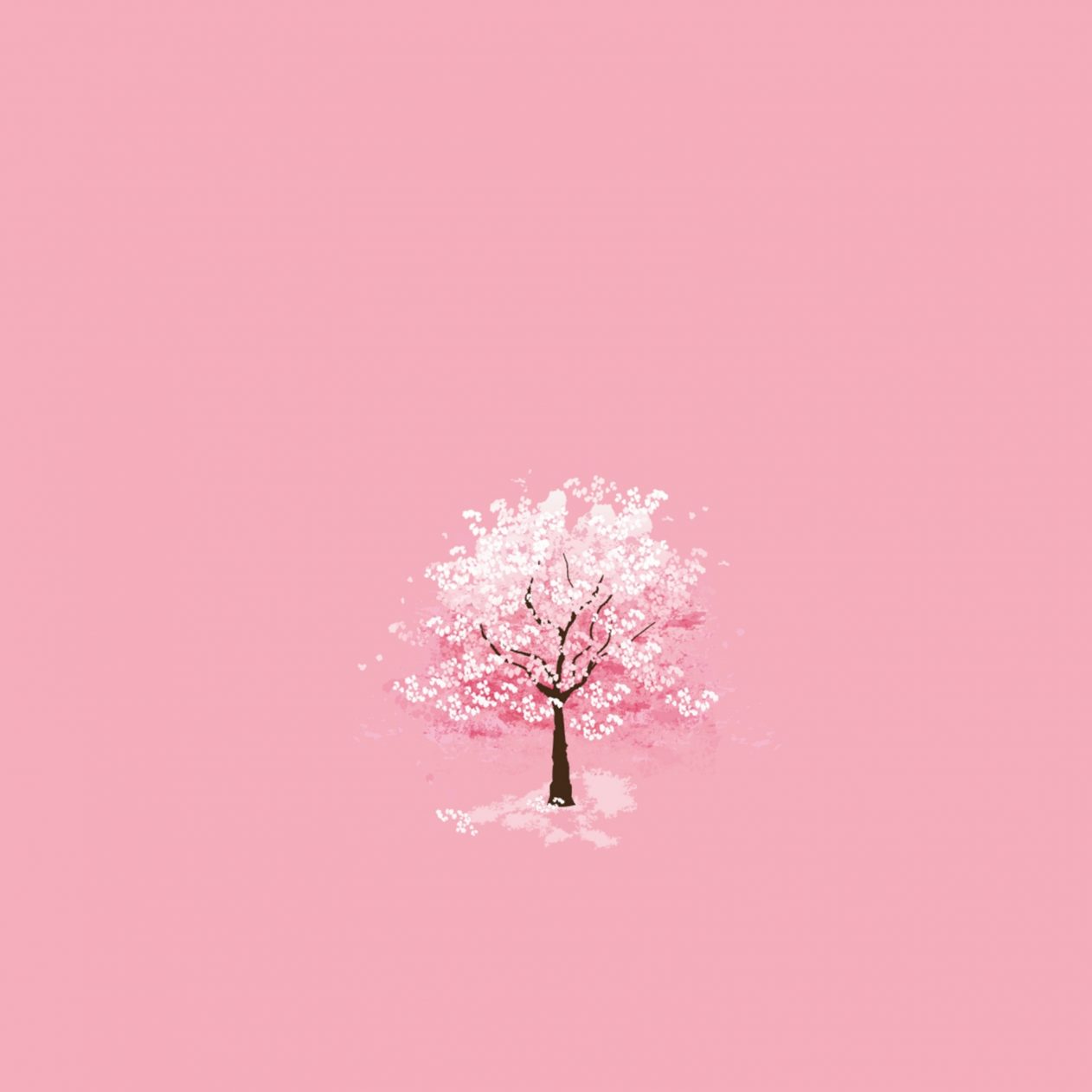 1262x1262 Parallax wallpaper 4k Winter Season Tree Pink Background iPad Wallpaper 1262x1262 pixels resolution