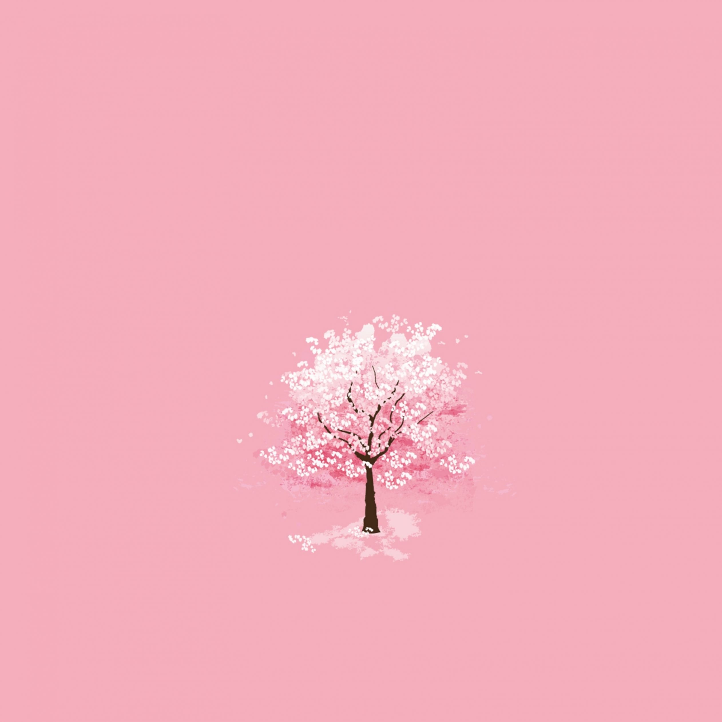 2524x2524 Parallax wallpaper 4k Winter Season Tree Pink Background iPad Wallpaper 2524x2524 pixels resolution