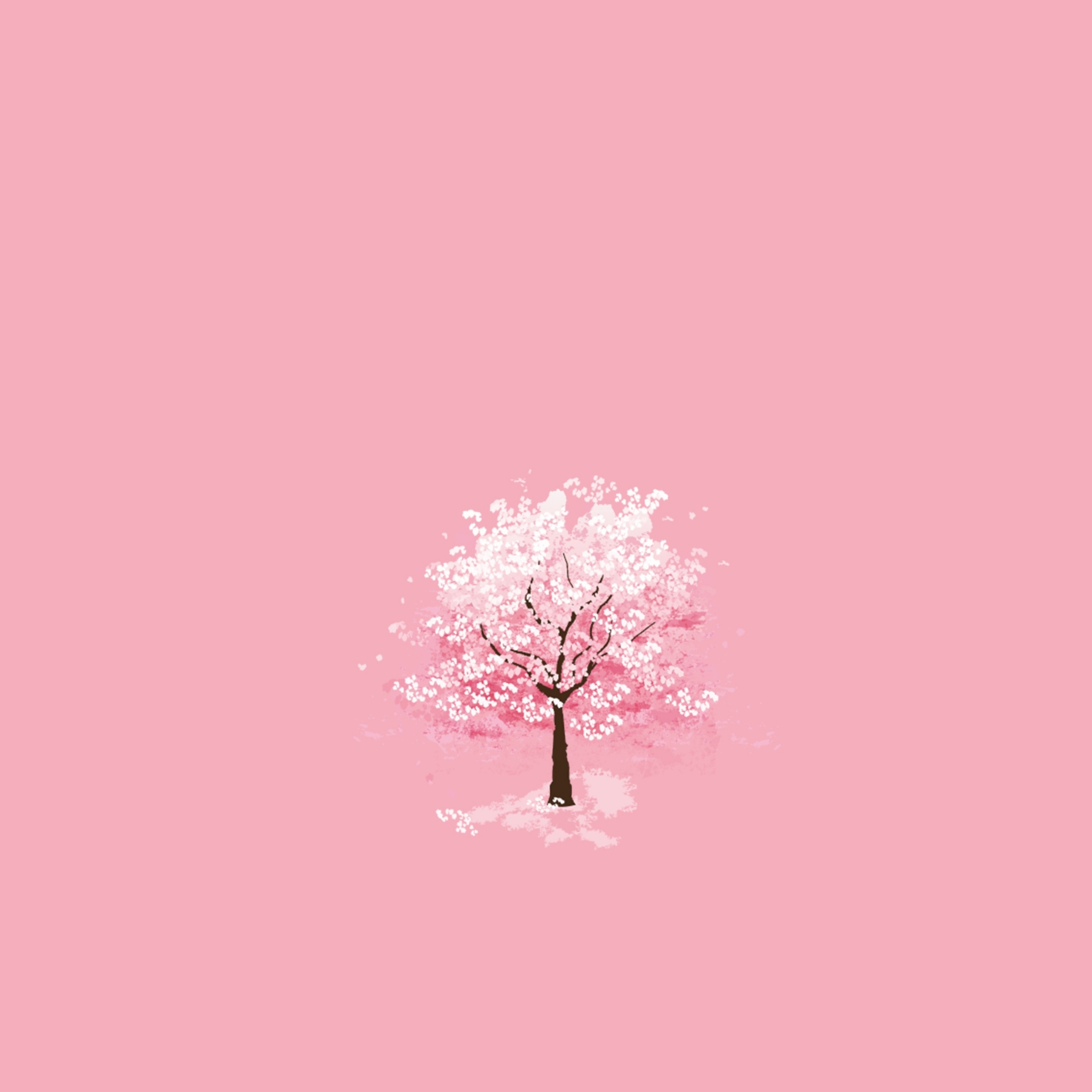 iPad Mini 4 wallpapers Winter Season Tree Pink Background iPad Wallpaper