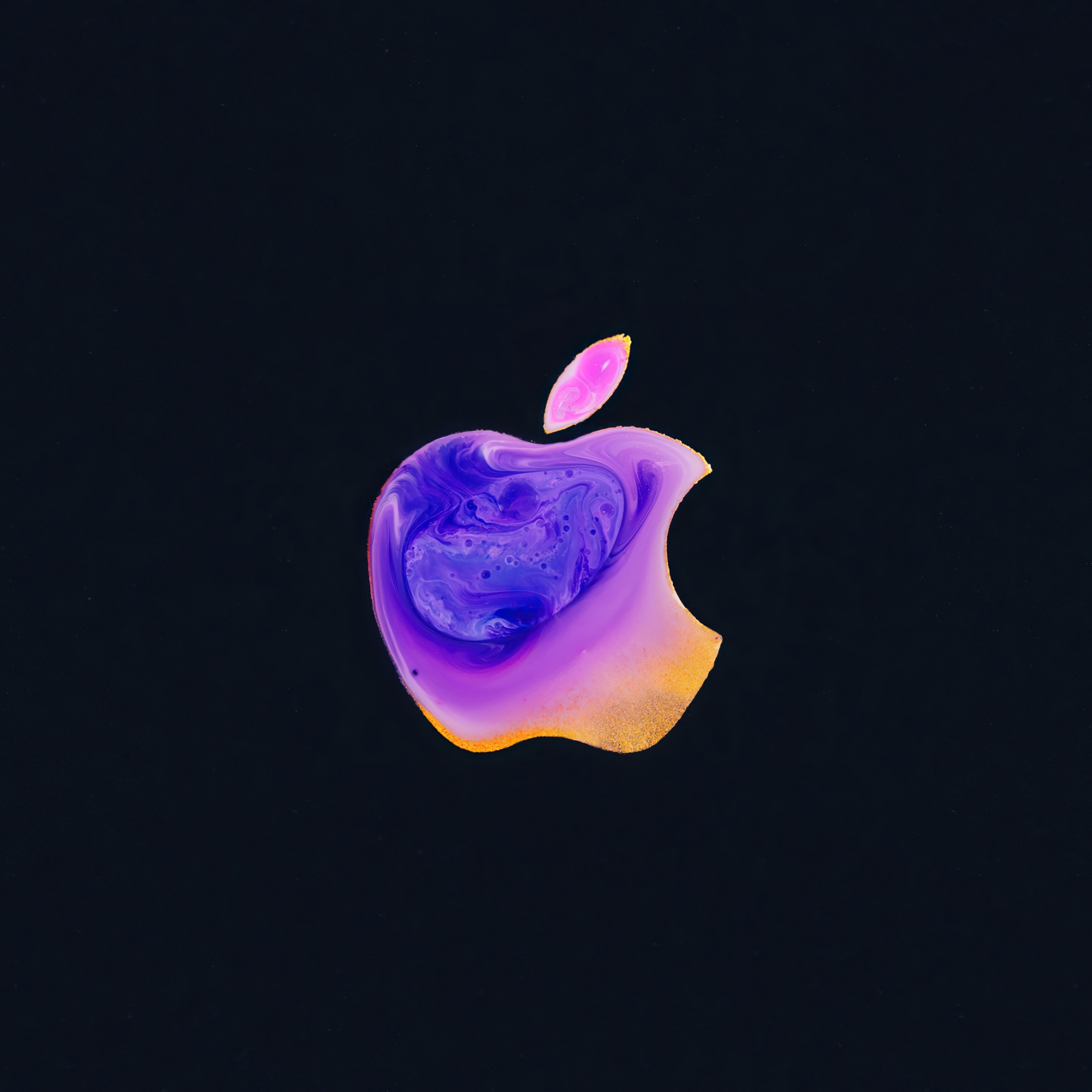 iPhone 12 Apple Logo Background Black iPad Wallpaper
