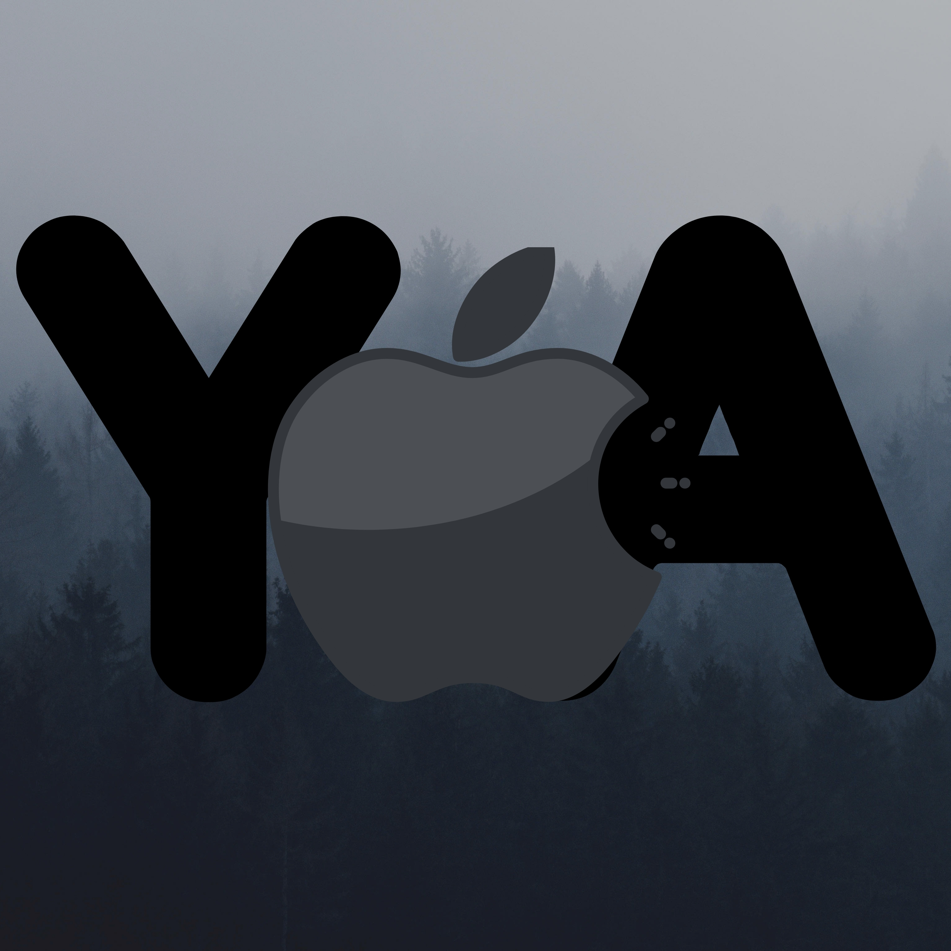 Apple Logo Ya Grey Background iPad Wallpaper