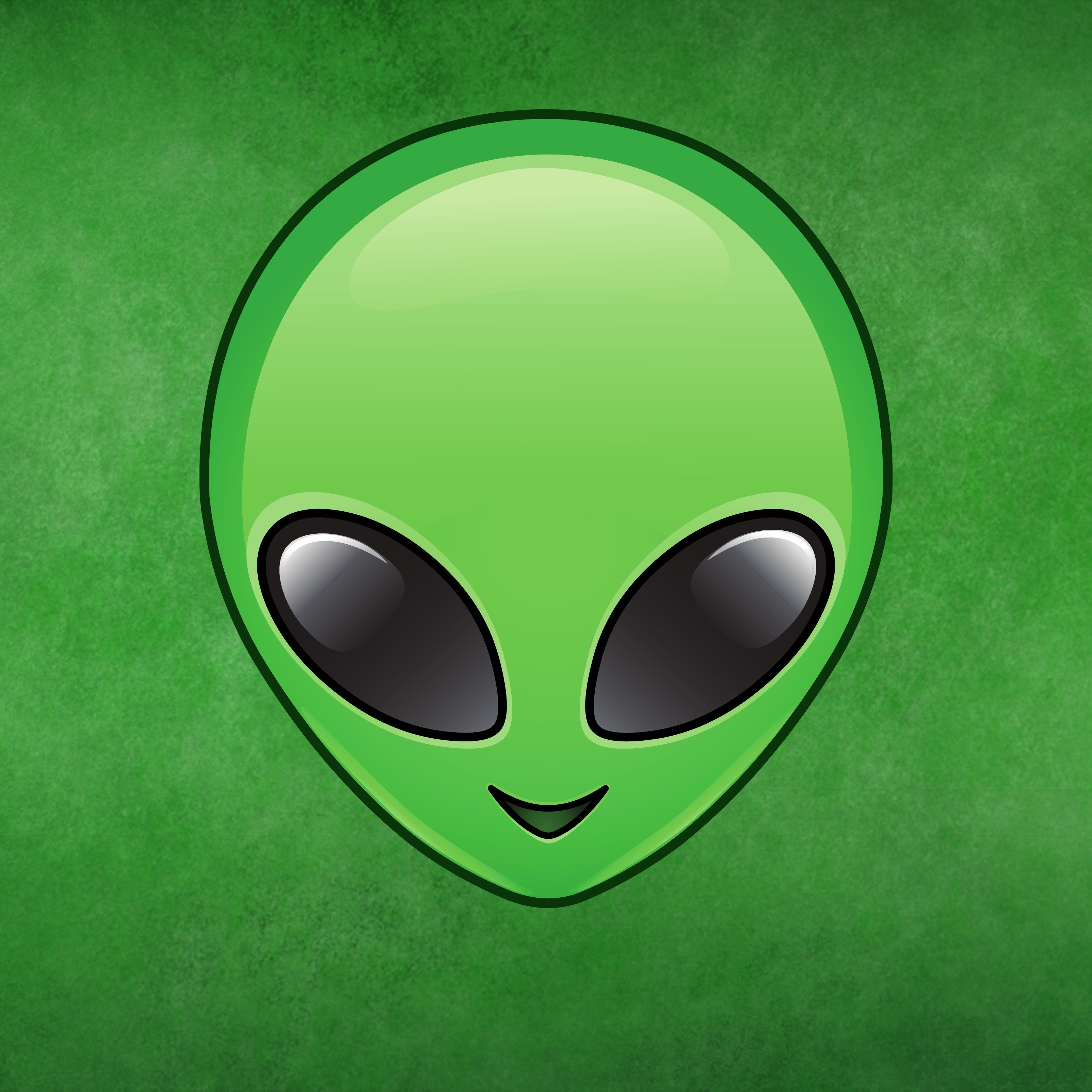 iPad Mini 4 wallpapers Alien Emoji Face Invader Halloween Spaceship Green iPad Wallpaper