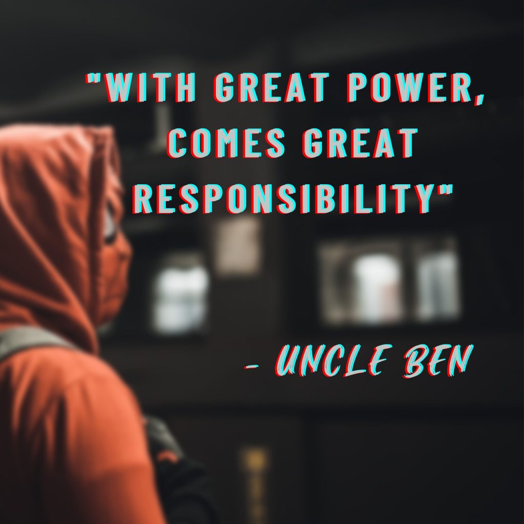 1024x1024 wallpaper 4k HD Spiderman Quote Ipad Wallpaper 1024x1024 pixels resolution