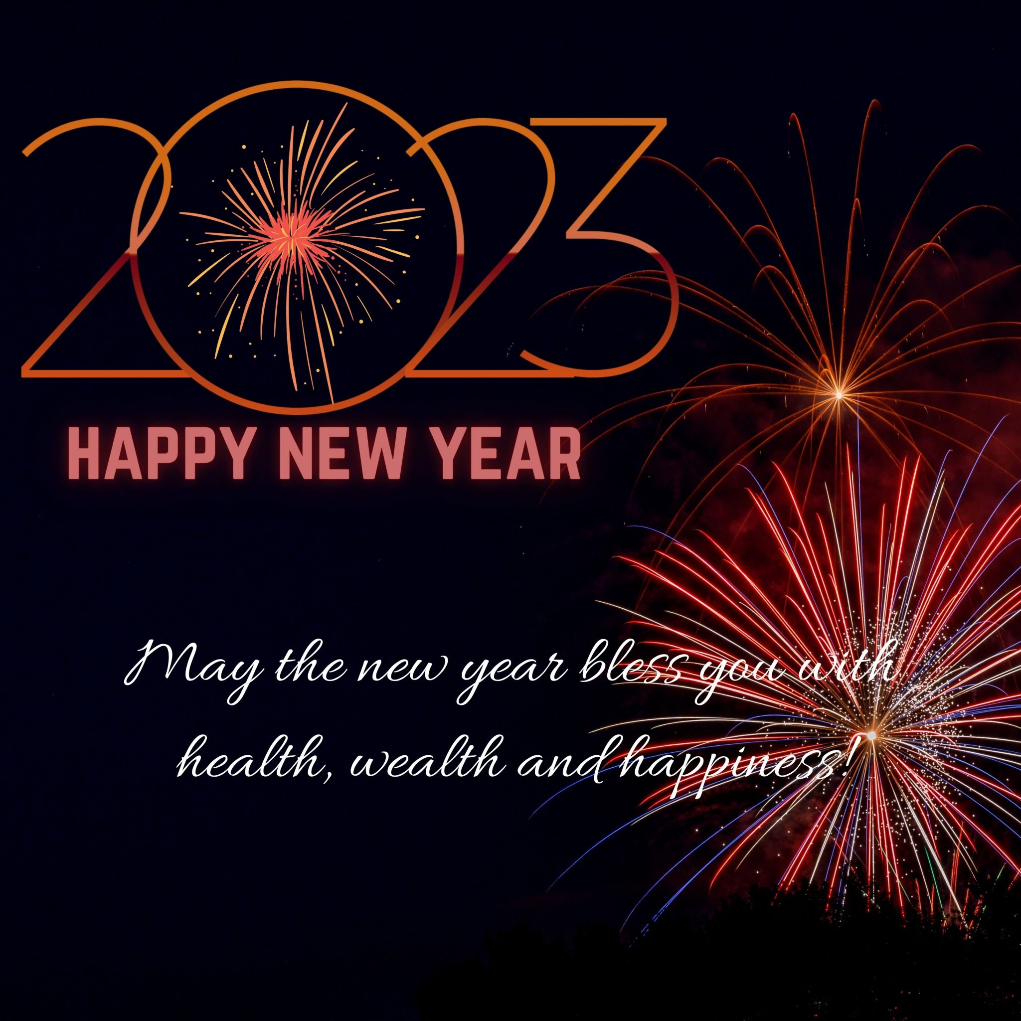 2048x2048 wallpapers iPad retina Red Fireworks 2023 Year Wishes Ipad Wallpaper 2048x2048 pixels resolution